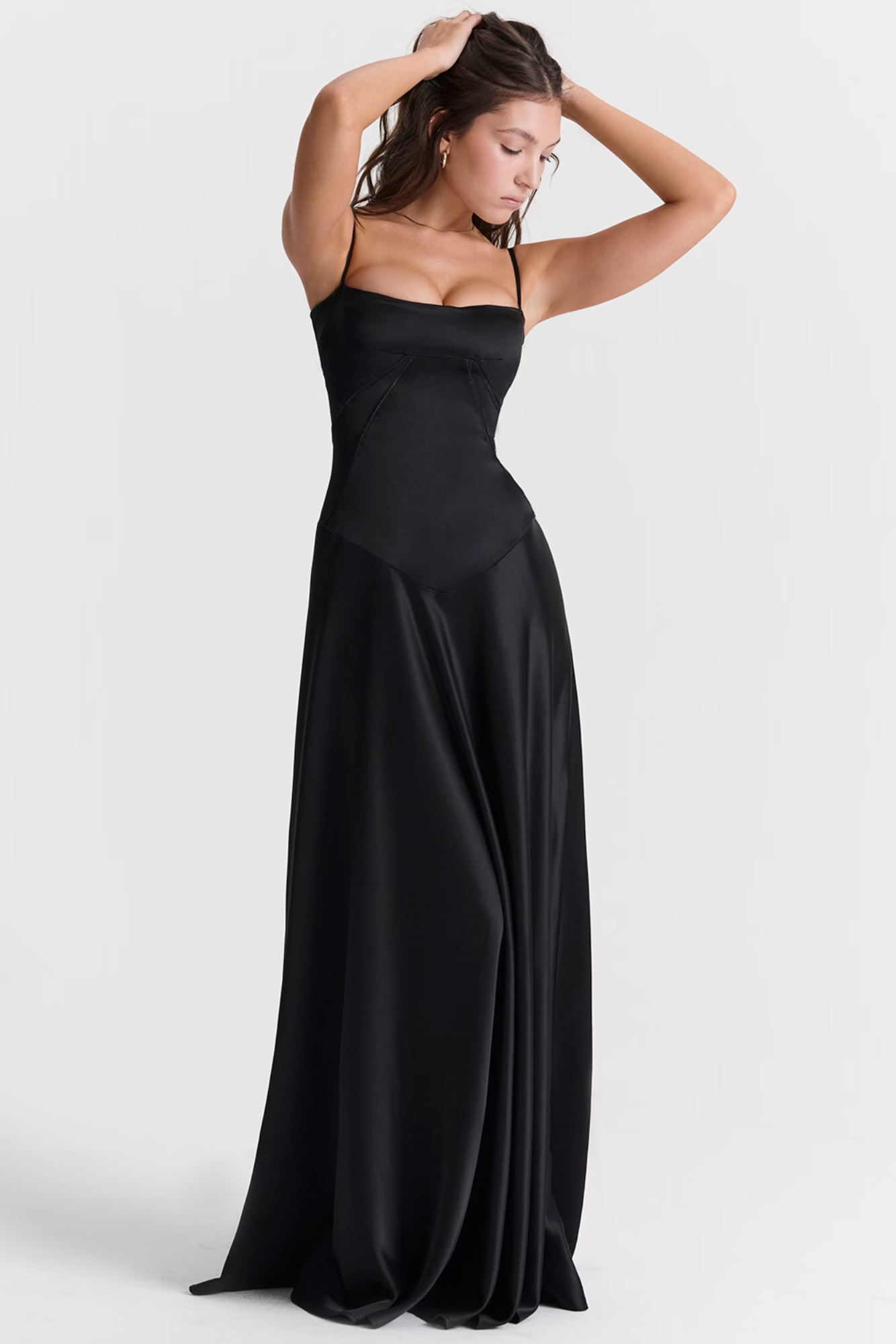 Lunestre – Contour cut-out – Maxi dress-10197521695047-Ivory Ombre