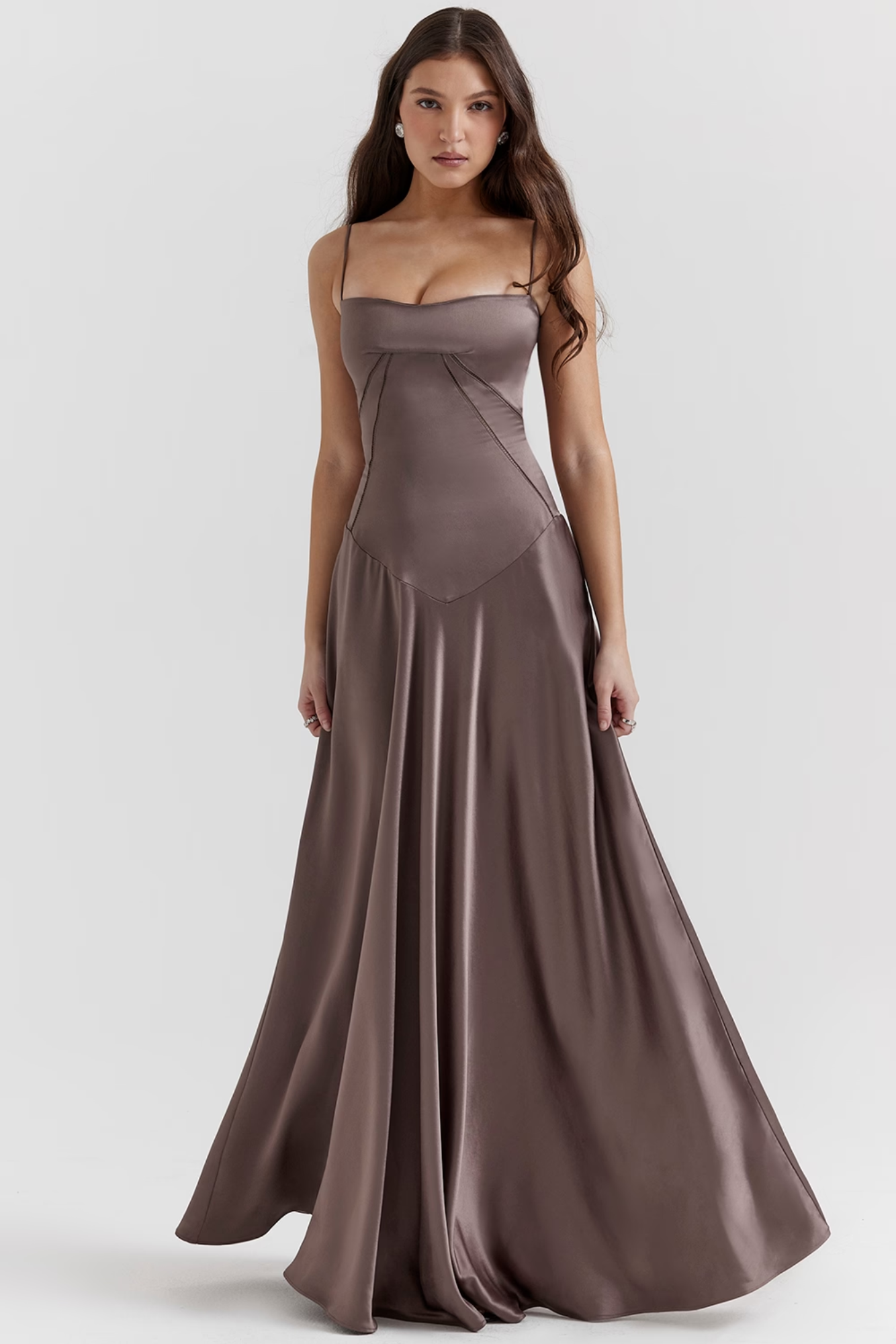 Lunestre – Contour cut-out – Maxi dress-10197521695047-Ivory Ombre