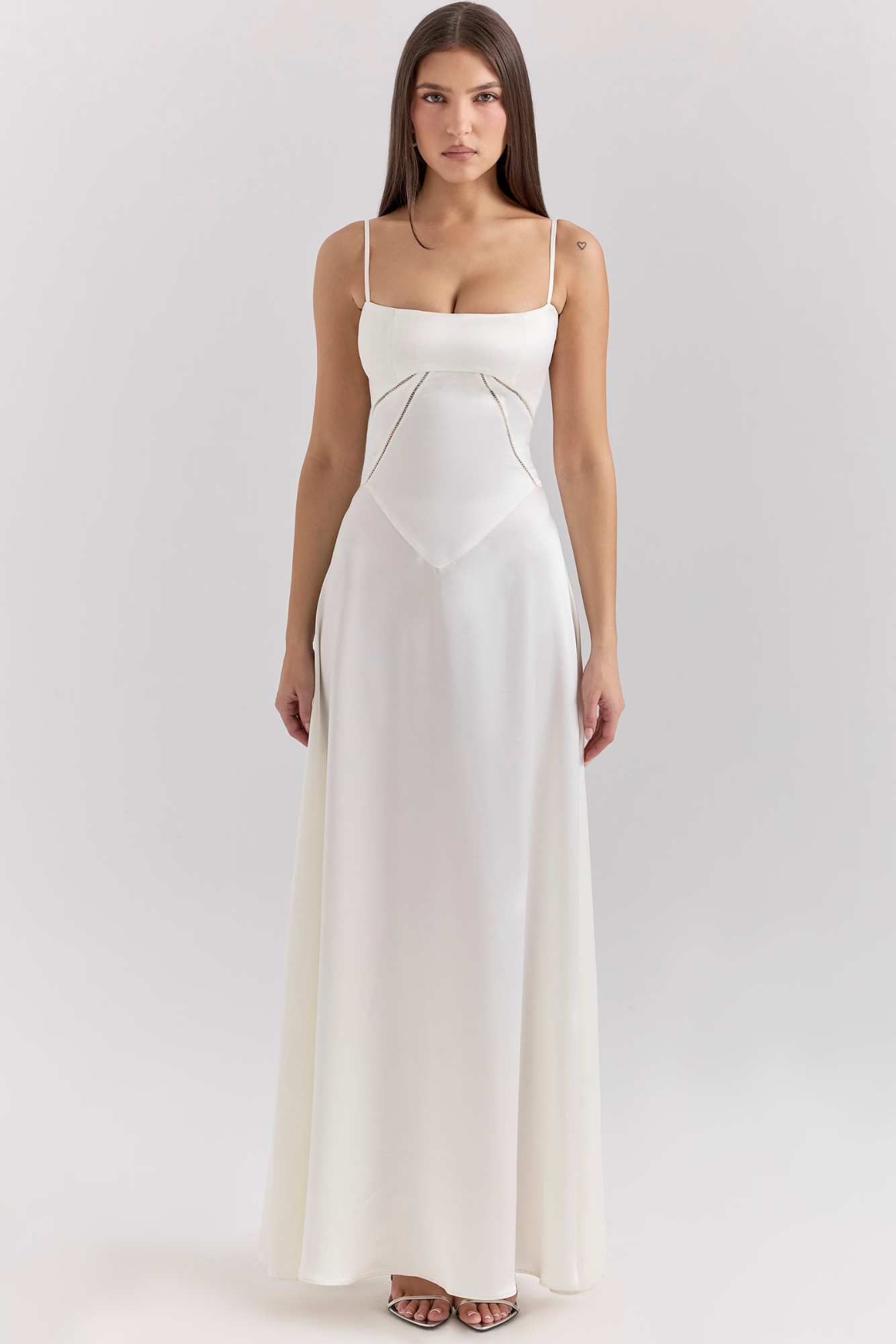 Lunestre – Contour cut-out – Maxi dress-10197521695047-Ivory Ombre