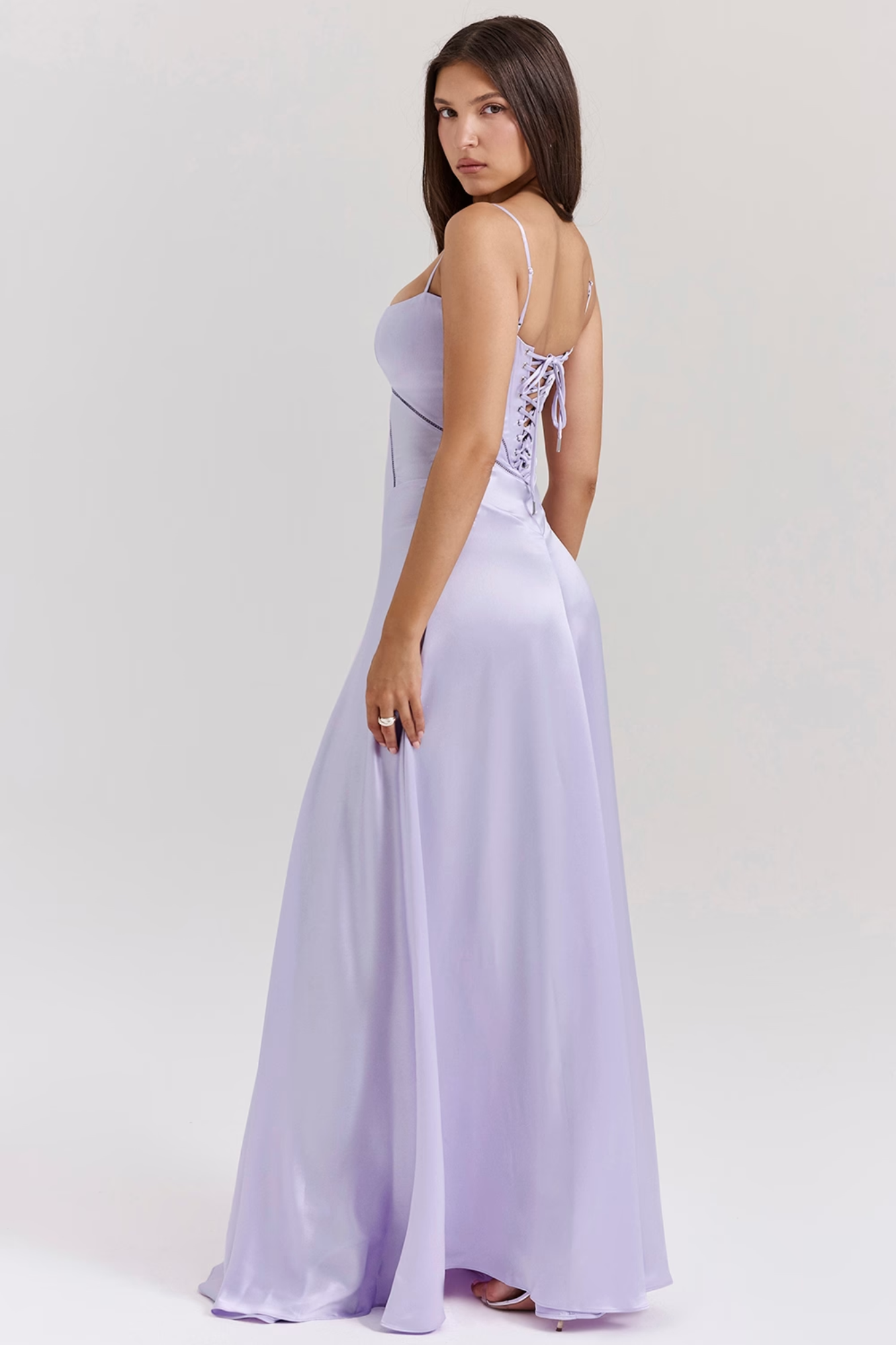 Lunestre – Contour cut-out – Maxi dress-10197521695047-Ivory Ombre