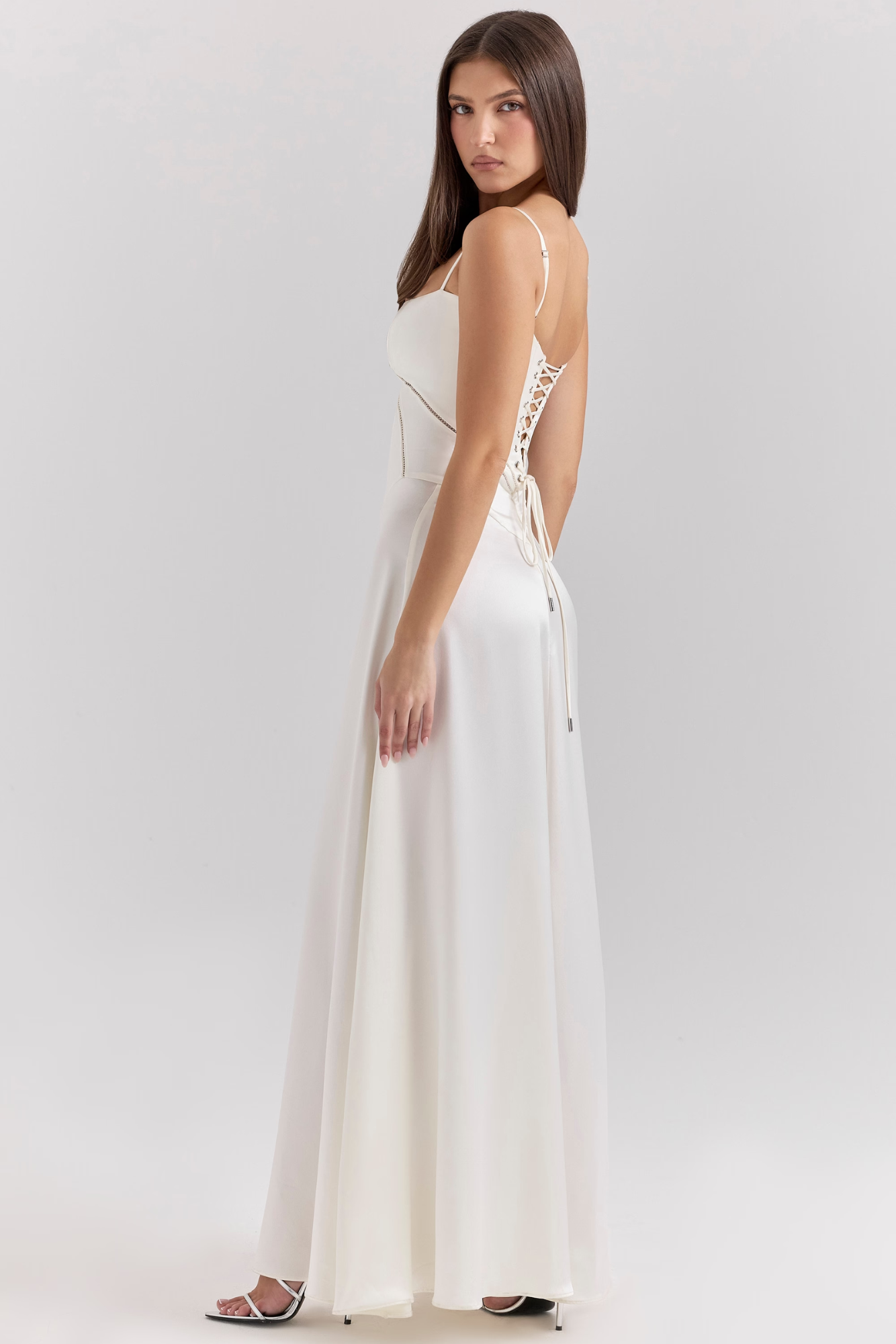 Lunestre – Contour cut-out – Maxi dress-10197521695047-Ivory Ombre