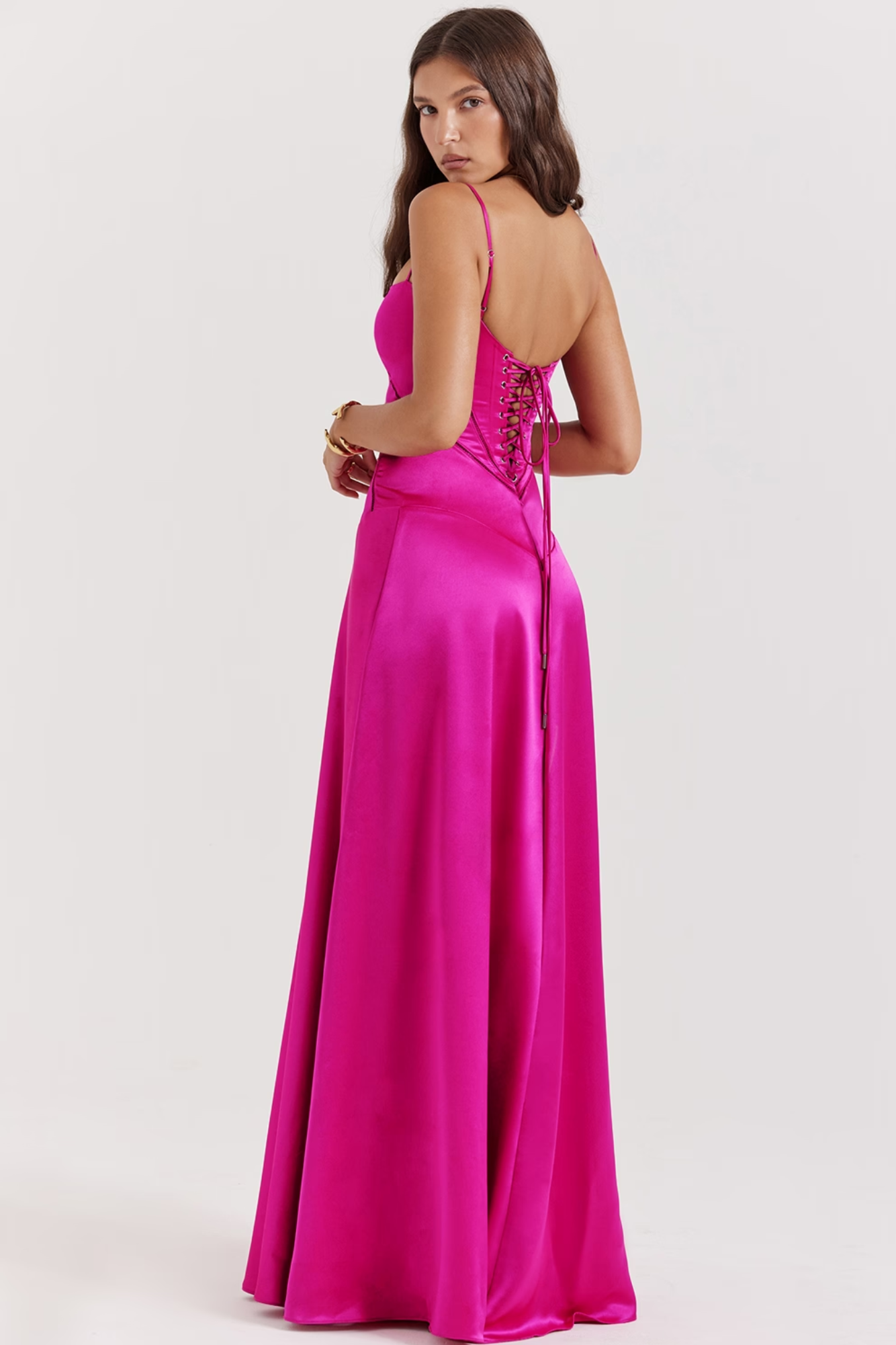 Lunestre – Contour cut-out – Maxi dress-10197521695047-Ivory Ombre