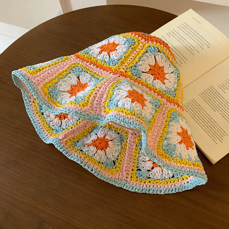 Mirellina – Pastel bloom – Crochet bucket hat-10174849941831-Ivory Ombre