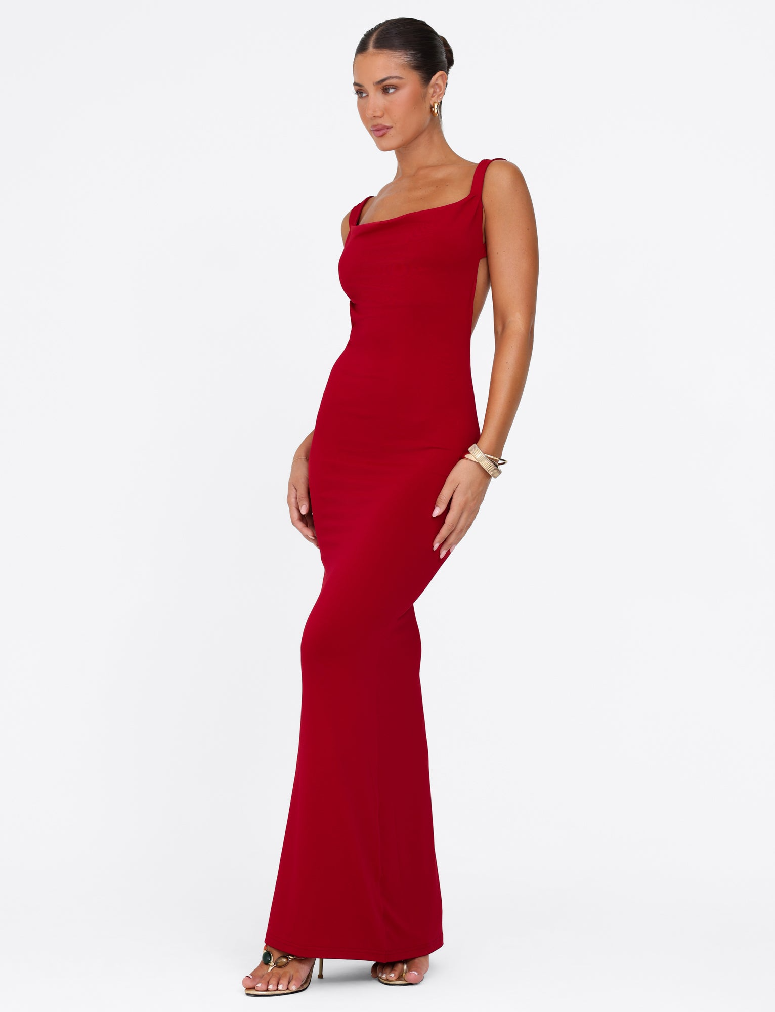 Morana – Open back silhouette – Maxi dress-10174852432199-Ivory Ombre