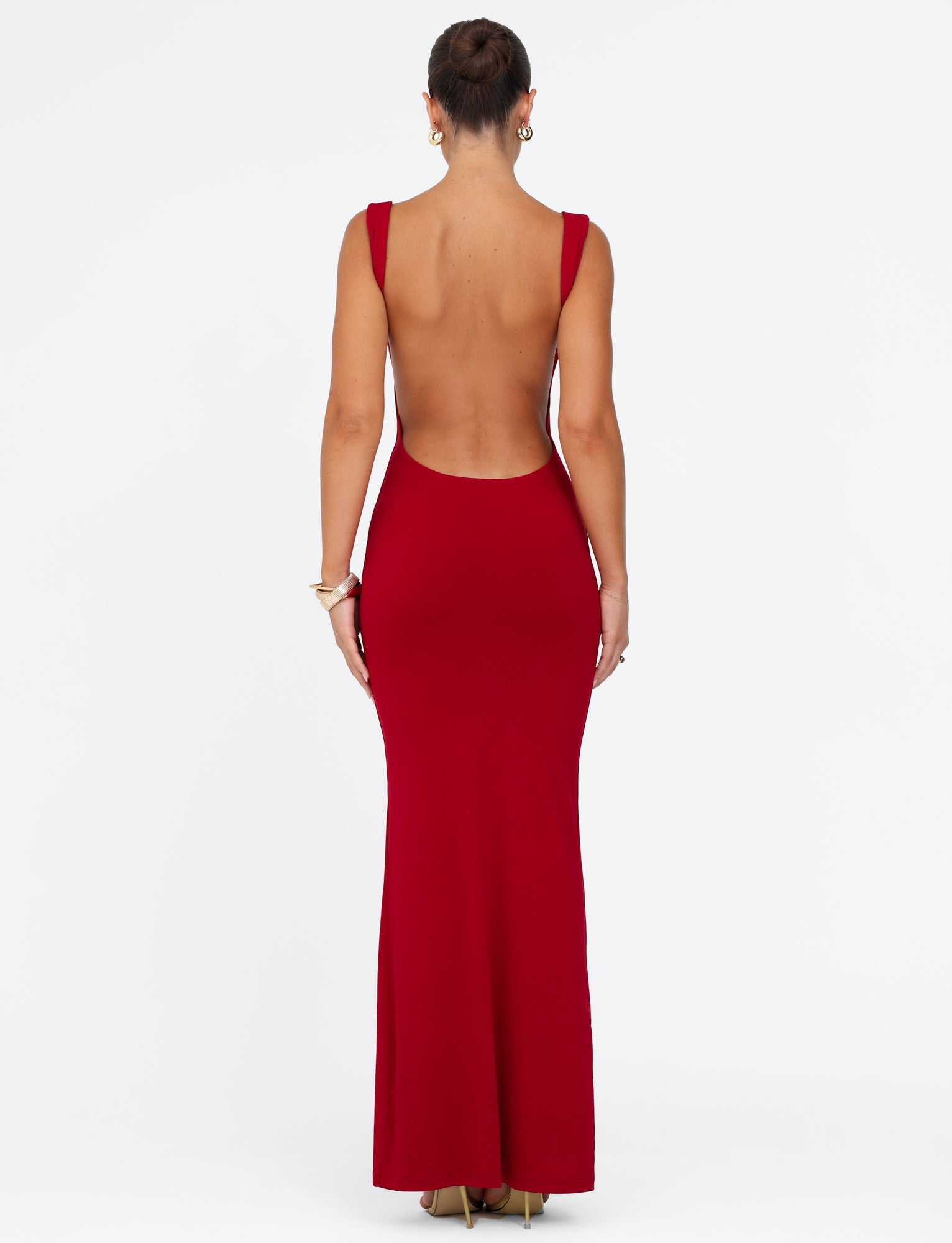 Morana – Open back silhouette – Maxi dress-10174852432199-Ivory Ombre