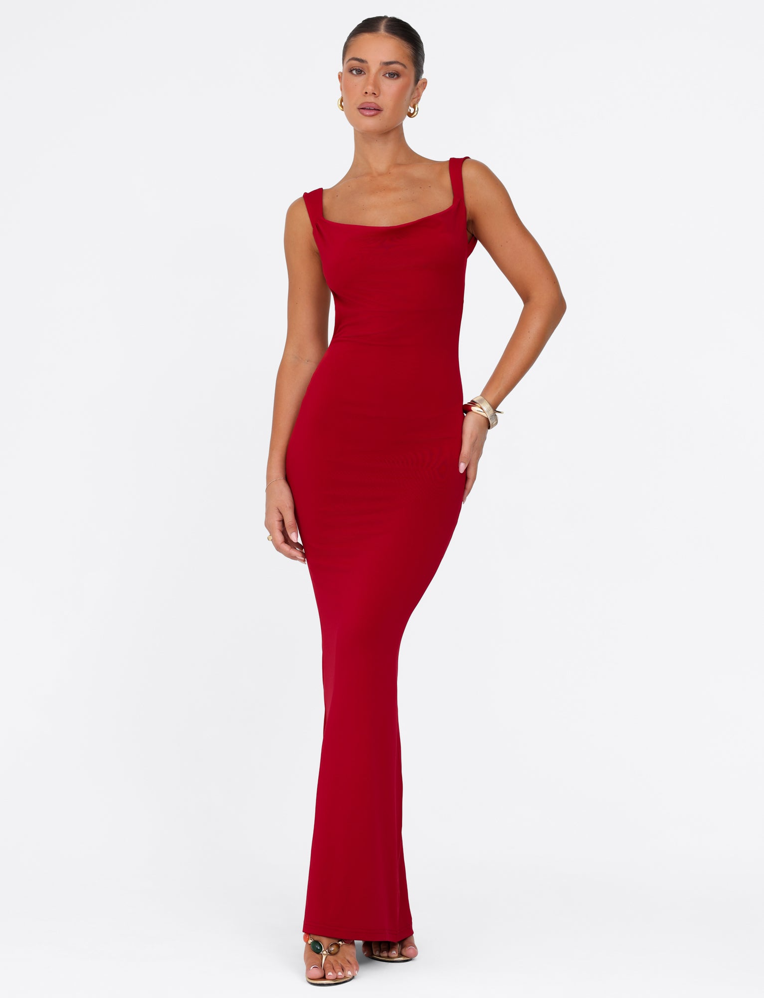 Morana – Open back silhouette – Maxi dress-10174852432199-Ivory Ombre