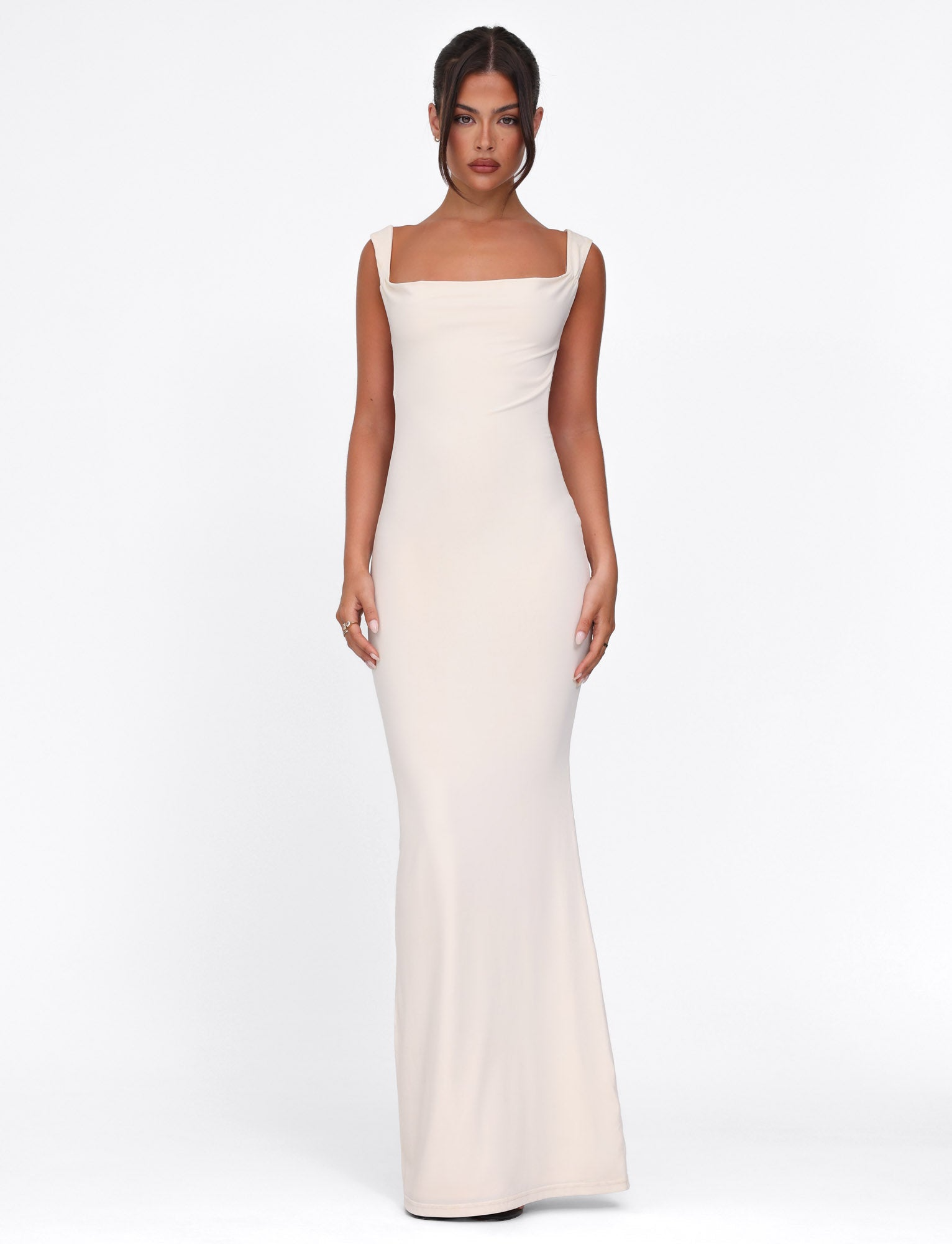Morana – Open back silhouette – Maxi dress-10174852432199-Ivory Ombre