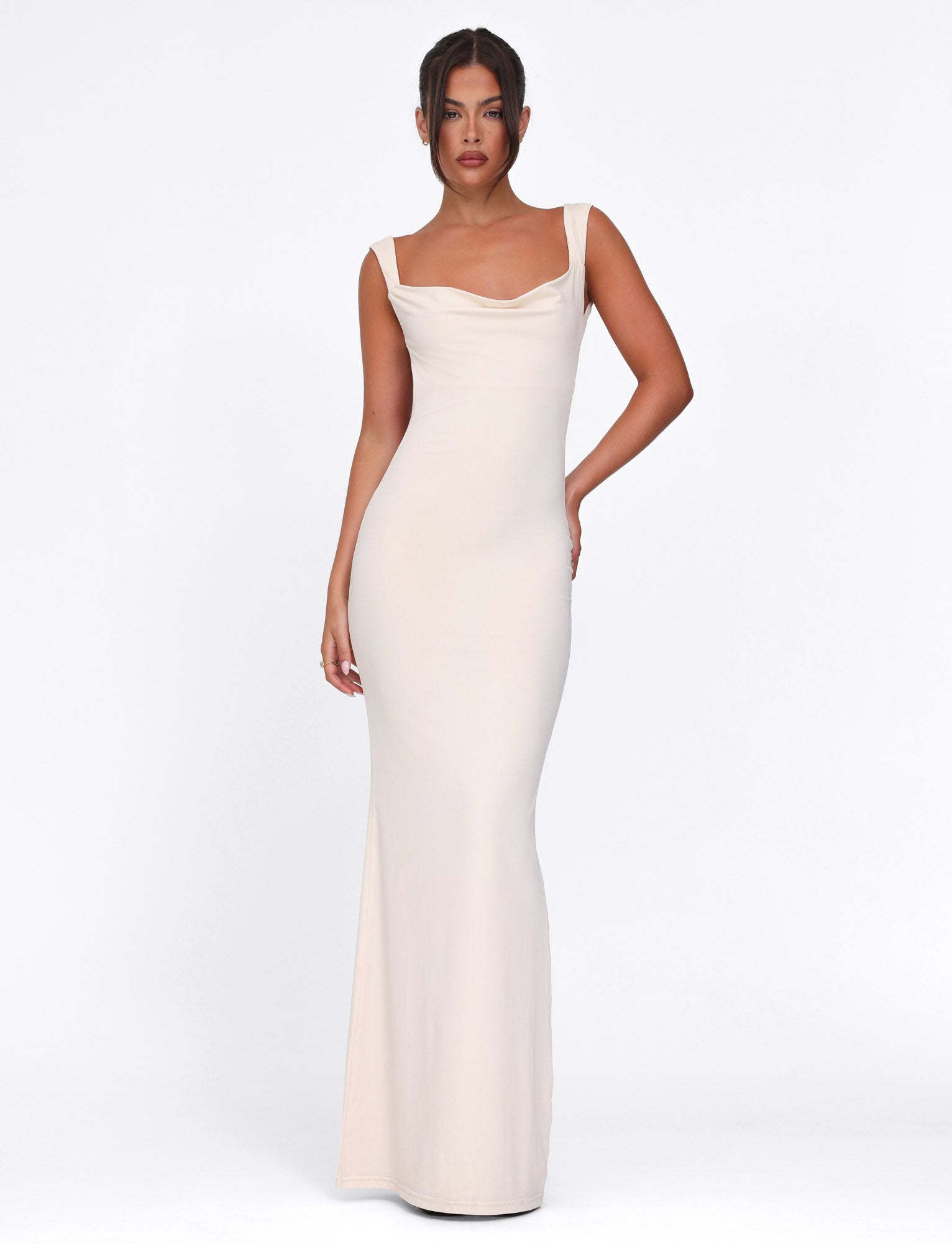 Morana – Open back silhouette – Maxi dress-10174852432199-Ivory Ombre