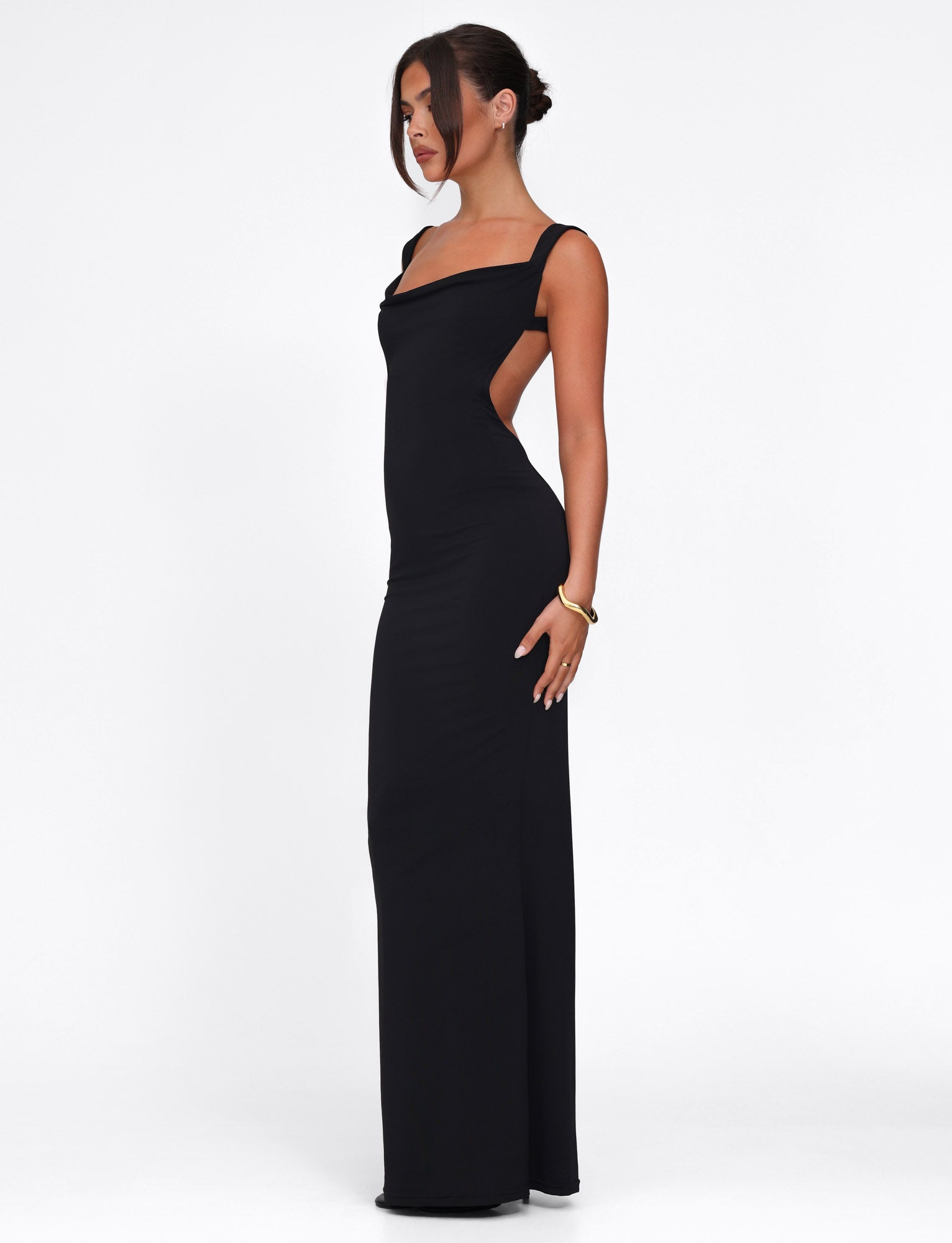 Morana – Open back silhouette – Maxi dress-10174852432199-Ivory Ombre