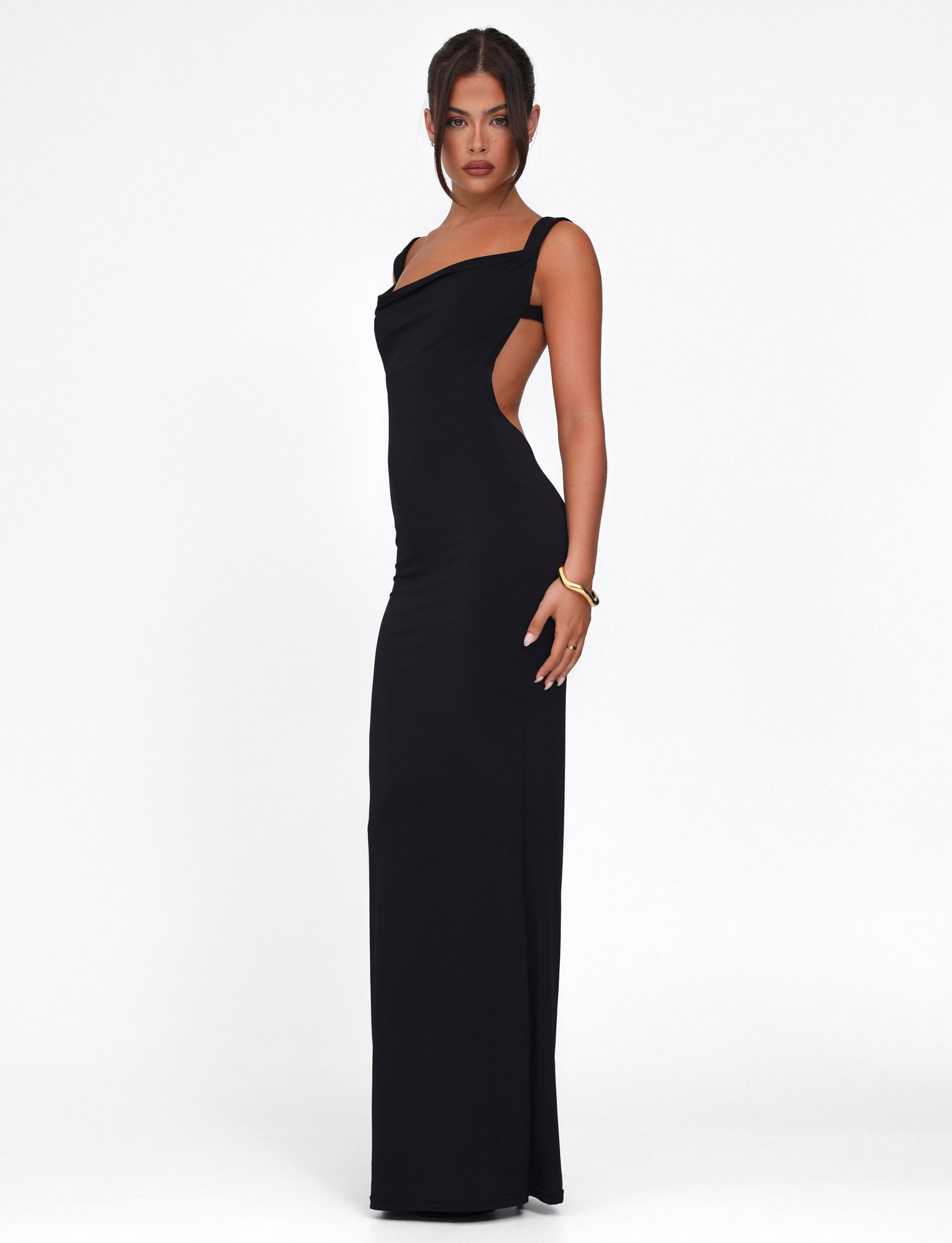 Morana – Open back silhouette – Maxi dress-10174852432199-Ivory Ombre