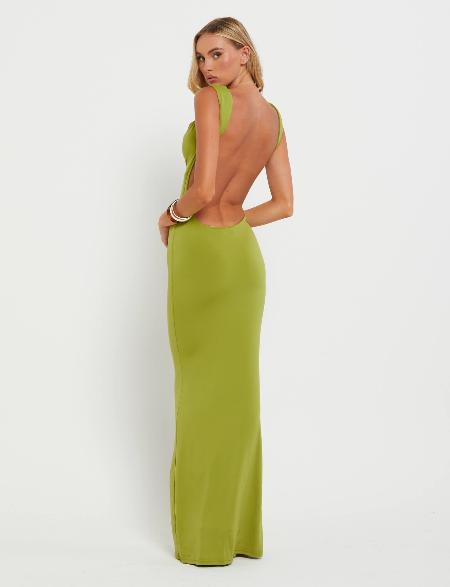 Morana – Open back silhouette – Maxi dress-10174852432199-Ivory Ombre
