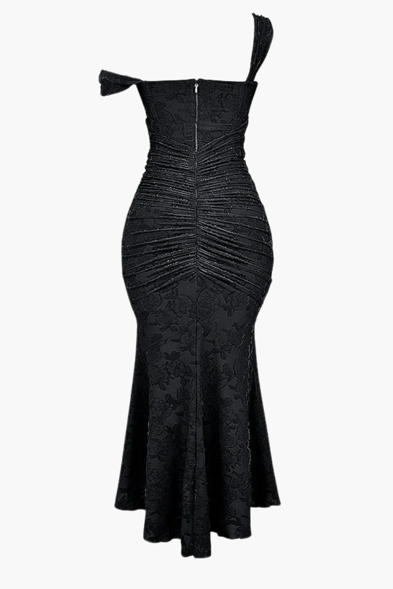 Mylah – Ruched bodice – Lace maxi dress-10174732271943-Ivory Ombre