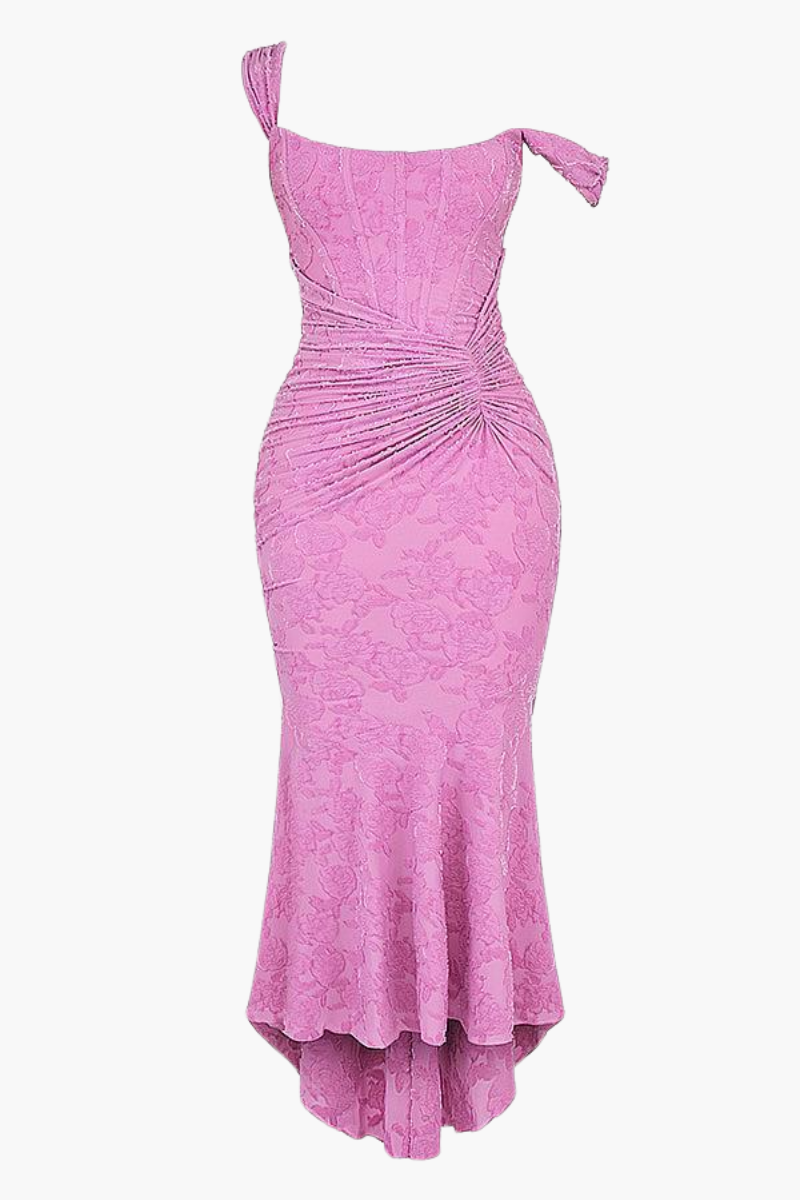 Mylah – Ruched bodice – Lace maxi dress-10174732271943-Ivory Ombre