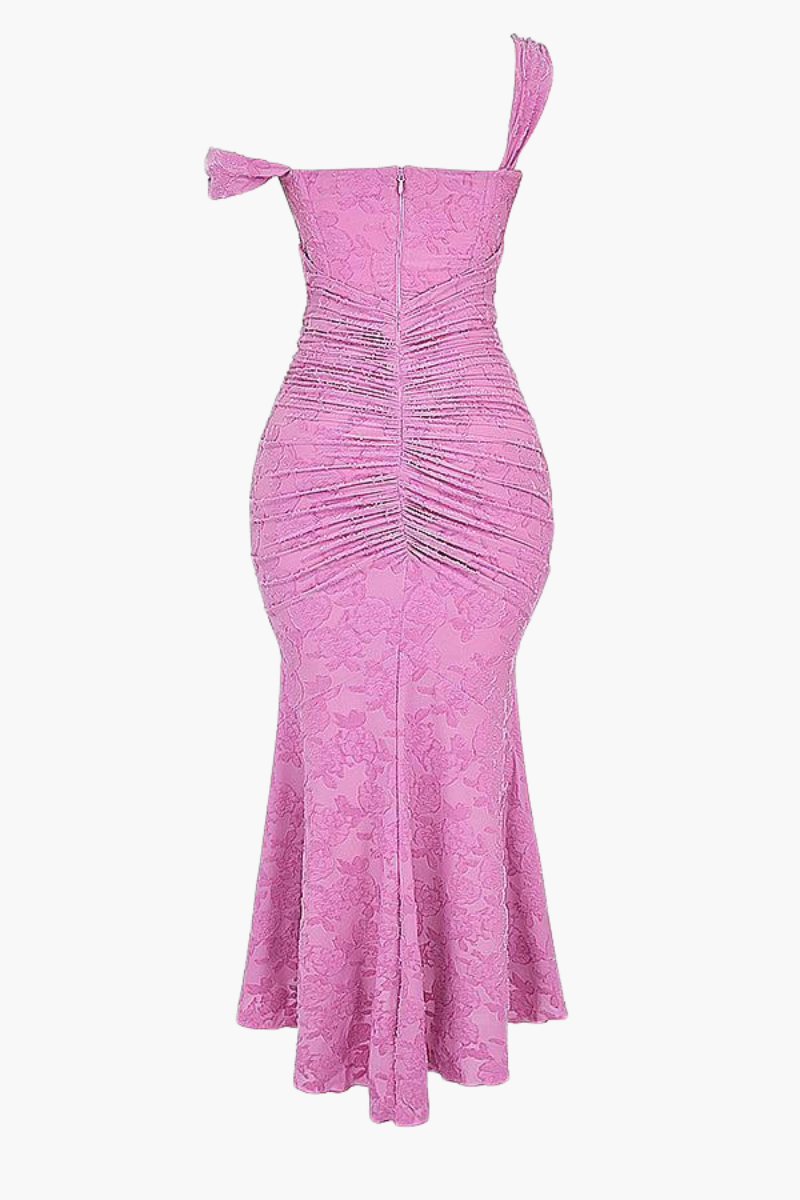 Mylah – Ruched bodice – Lace maxi dress-10174732271943-Ivory Ombre