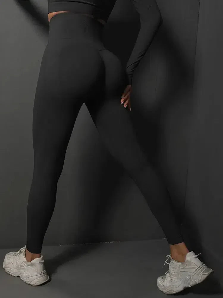 Nicoletta – Seamless design – Sleek gymwear leggings-15138001912192-Santi Vento Atelier