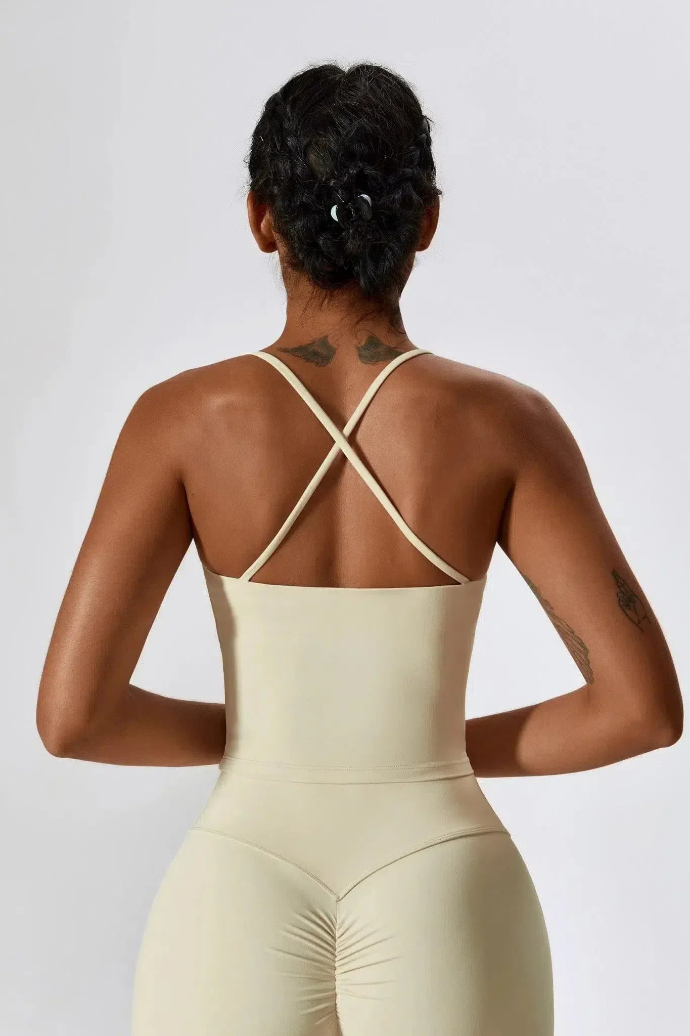 Nicolina – Square neckline – Top & flared leggings set-15138002928000-Santi Vento Atelier