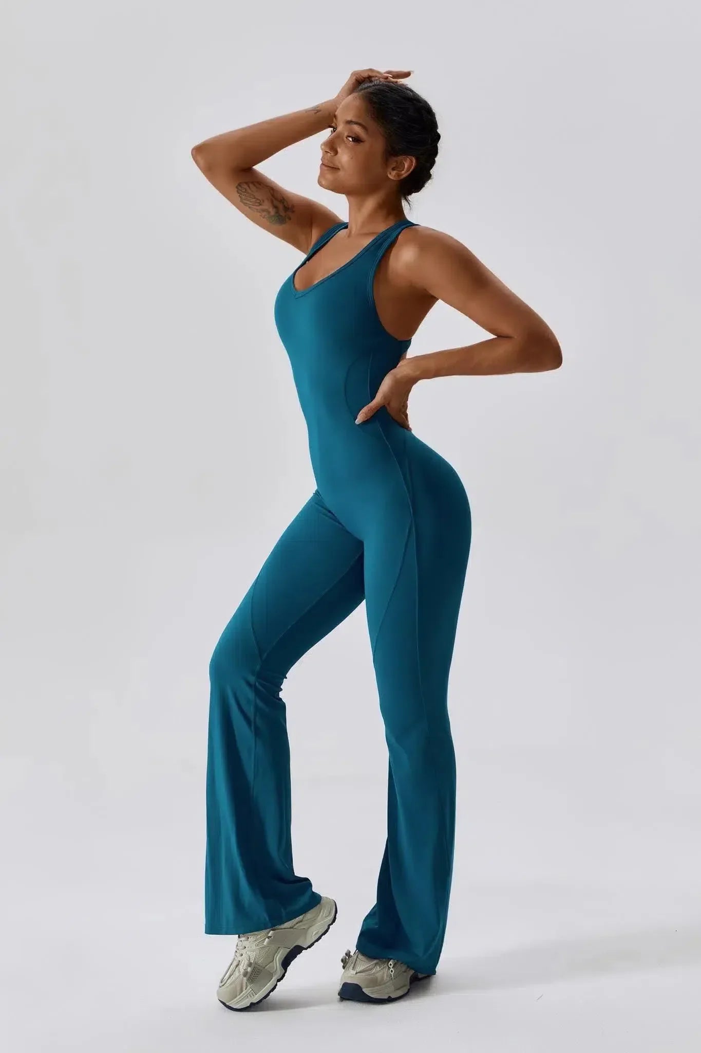 Noelia – Open-back design – Form-fitting jumpsuit-10174775460167-Ivory Ombre