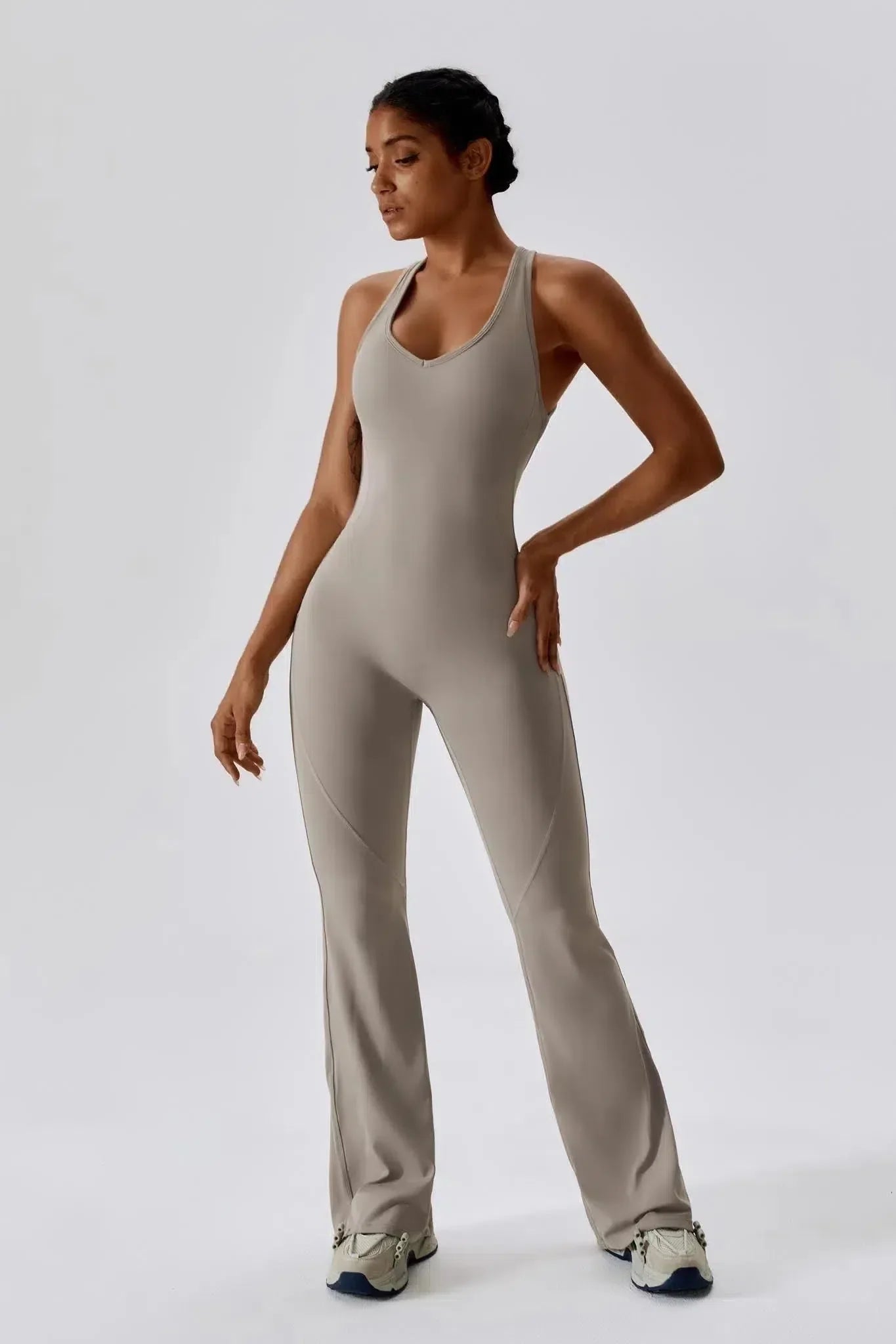 Noelia – Open-back design – Form-fitting jumpsuit-10174775460167-Ivory Ombre