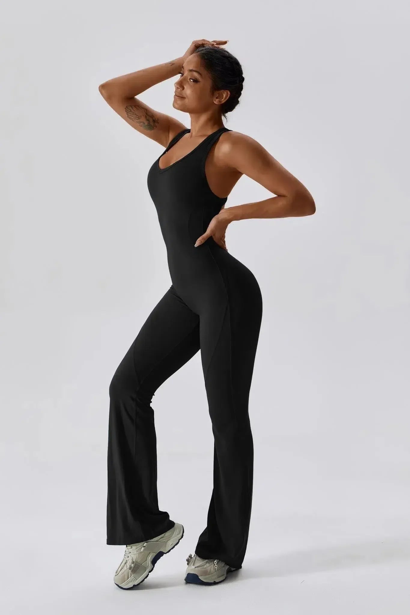 Noelia – Open-back design – Form-fitting jumpsuit-10174775460167-Ivory Ombre