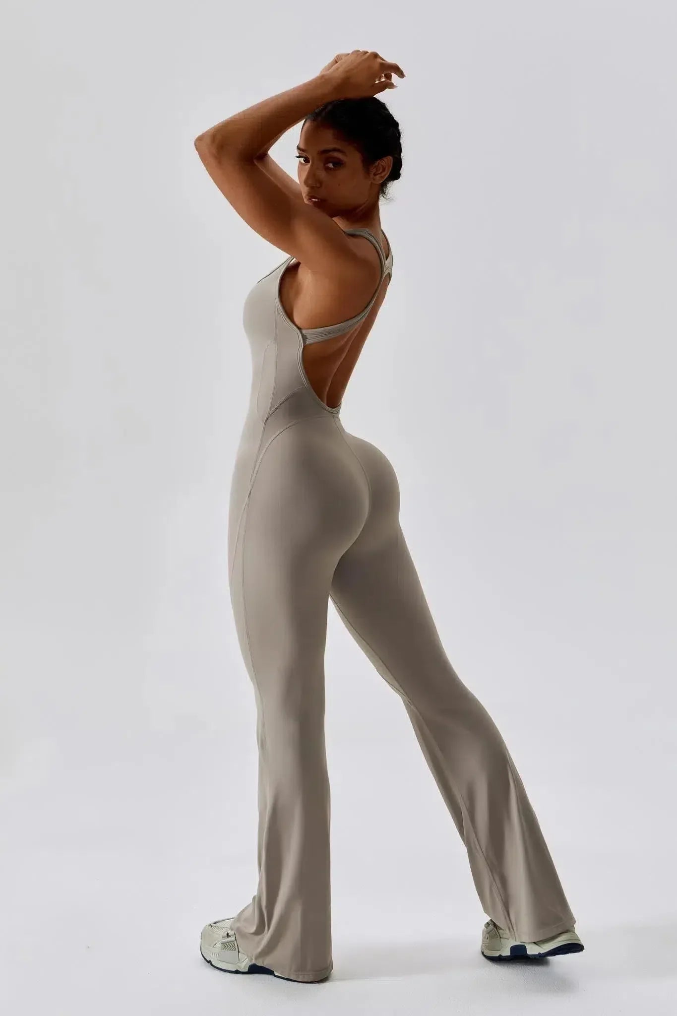 Noelia – Open-back design – Form-fitting jumpsuit-10174775460167-Ivory Ombre