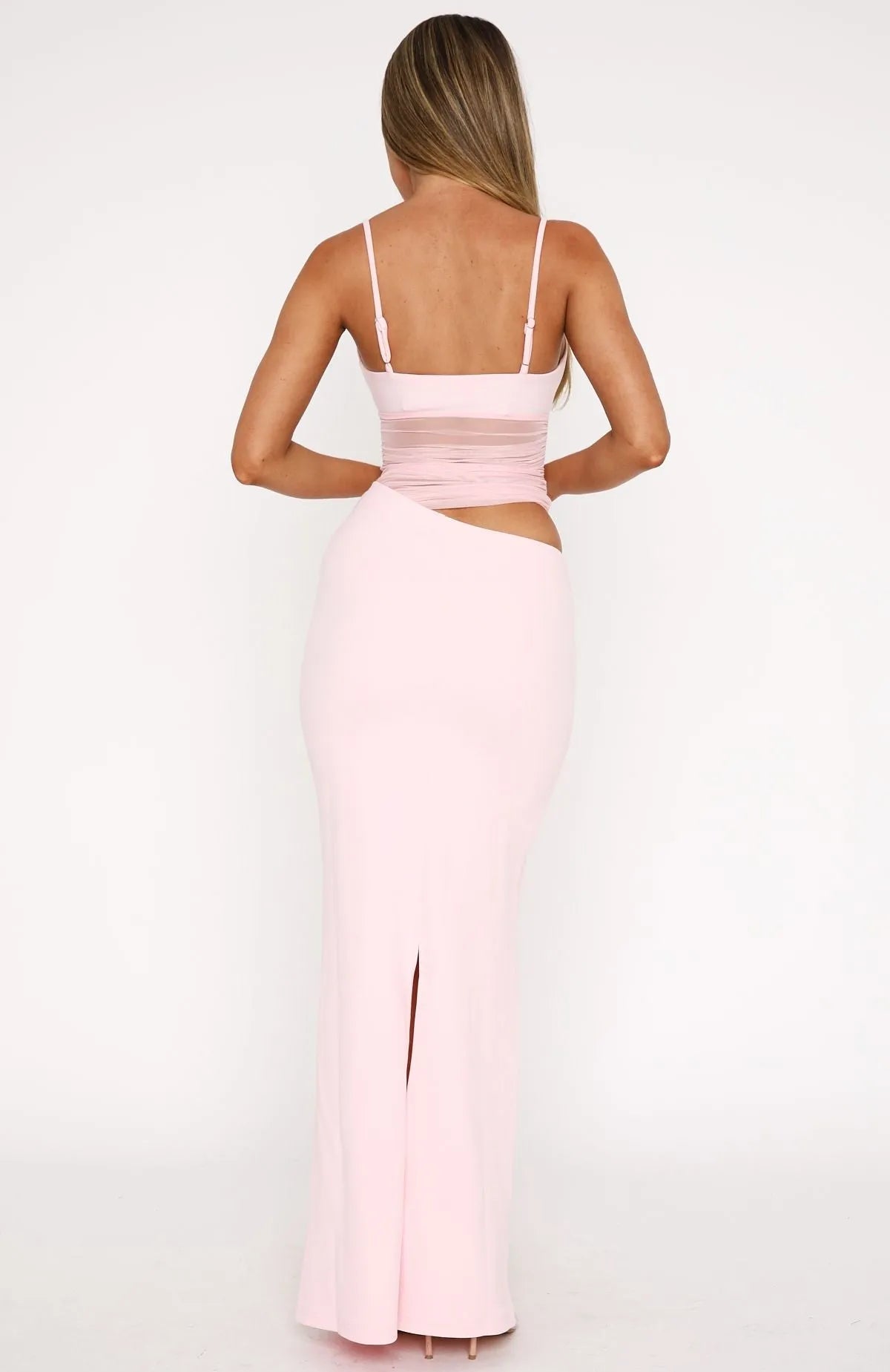 Noira – Sheer panel – Evening maxi dress-10174847058247-Ivory Ombre