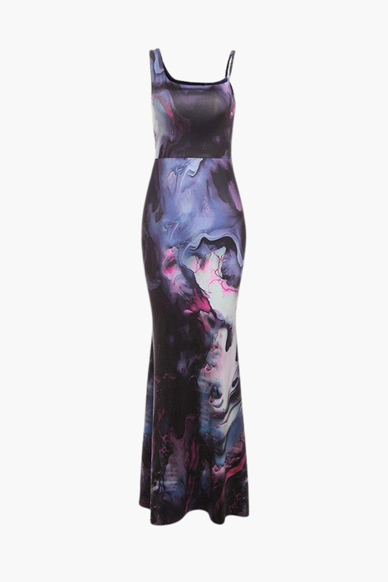 Noirelle – Marble swirl – Satin slip gown-10174853546311-Ivory Ombre