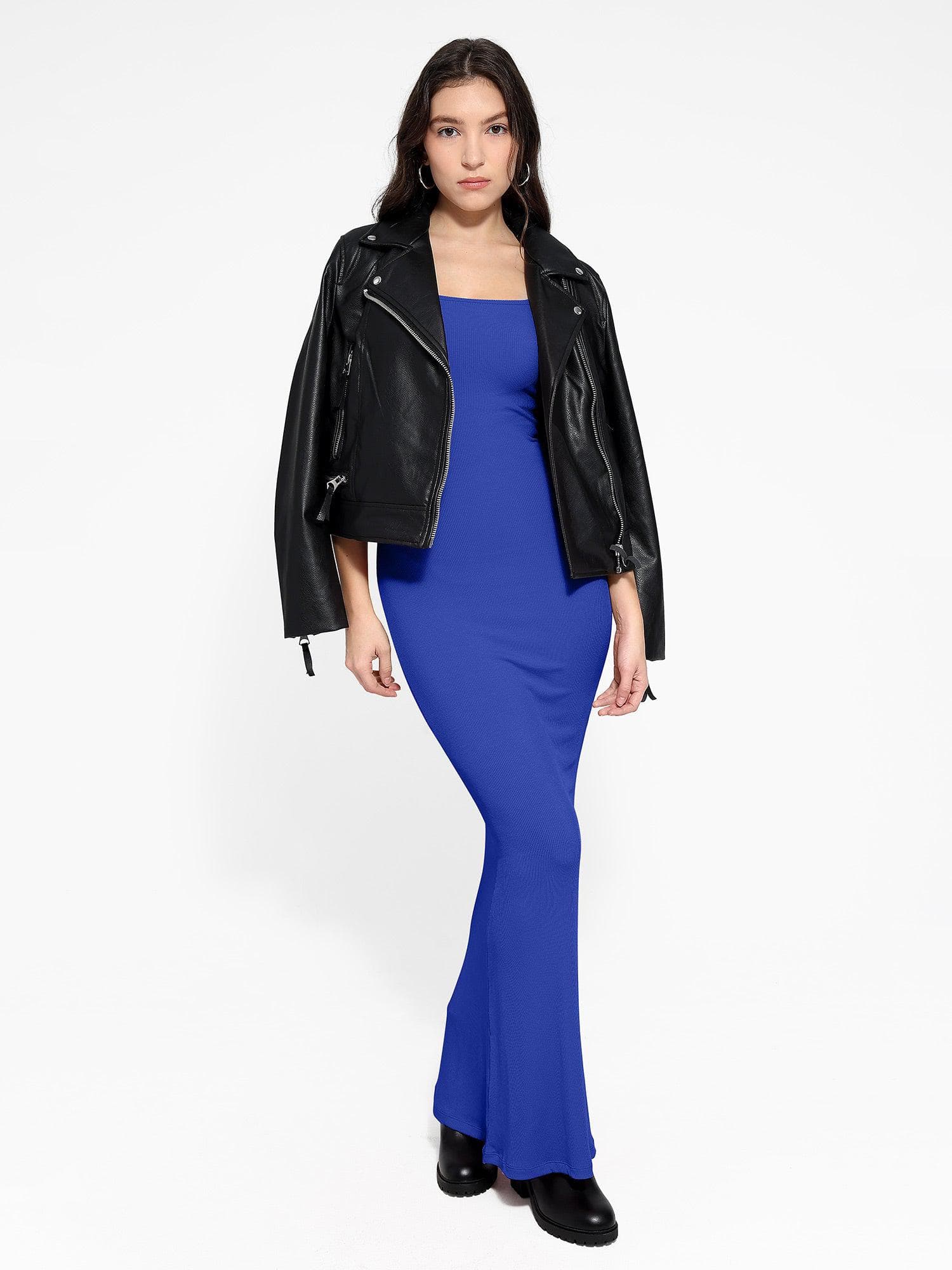 Nuvérra – Sculpted knit – Long sleeve maxi dress-10174854889799-Ivory Ombre