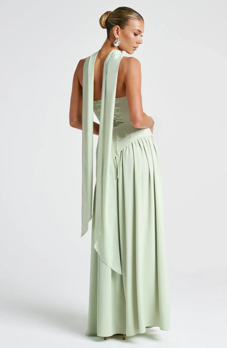 Olivia – Sculpted slit silhouette – Evening gown-10183329907015-Ivory Ombre