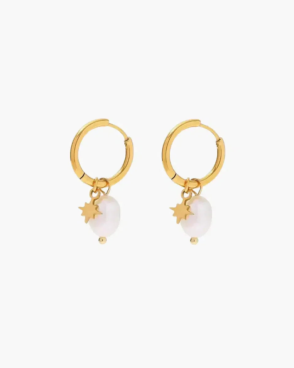 Palmyra – Freshwater pearls – Star earrings-10173354312007-Ivory Ombre