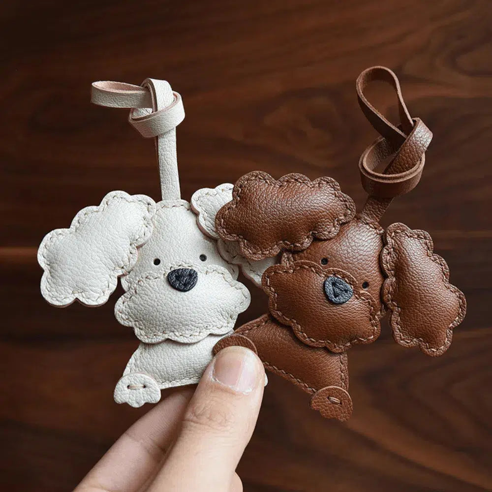 Poodle Puppy – Adorable design – Bag charm-10174681547079-Ivory Ombre