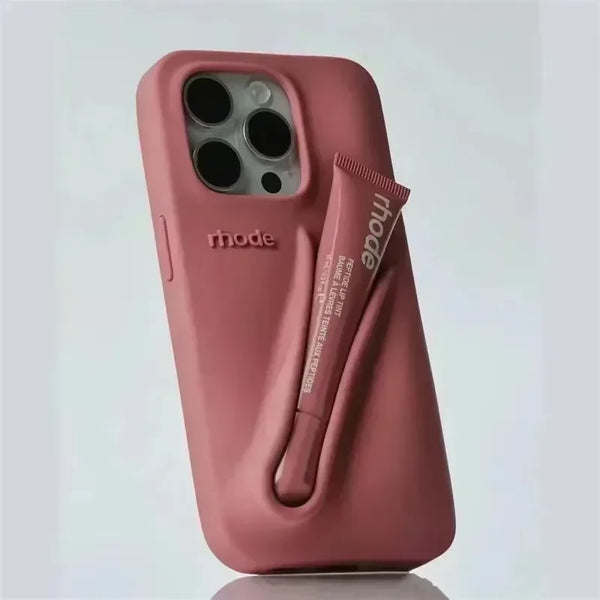 Portarelle – Lip gloss slot – Silicone phone case-10174855151943-Ivory Ombre