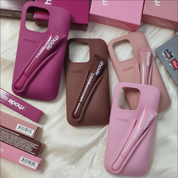 Portarelle – Lip gloss slot – Silicone phone case-10174855151943-Ivory Ombre