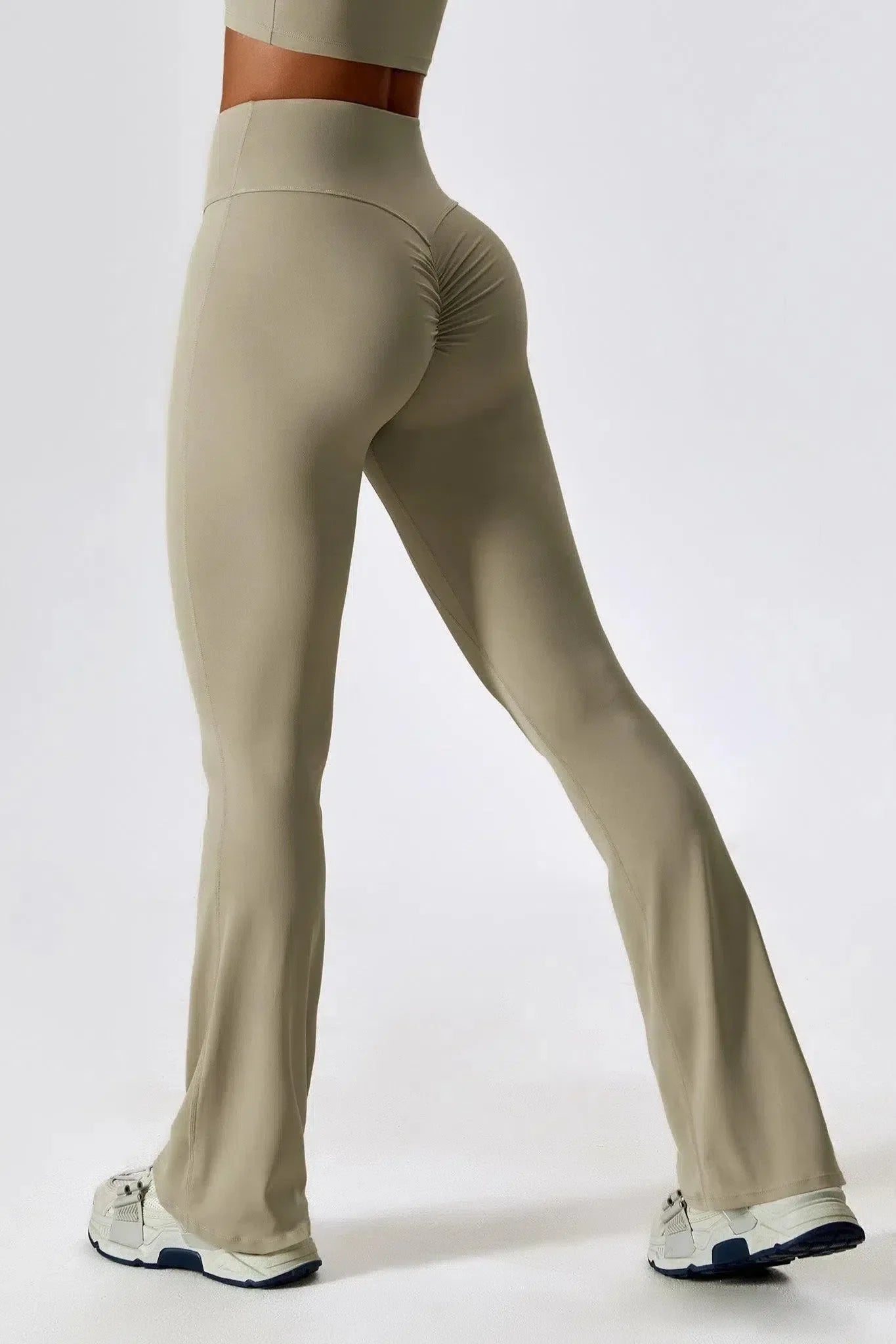 Priya – High-waisted fit – Flared leggings-10174785356103-Ivory Ombre