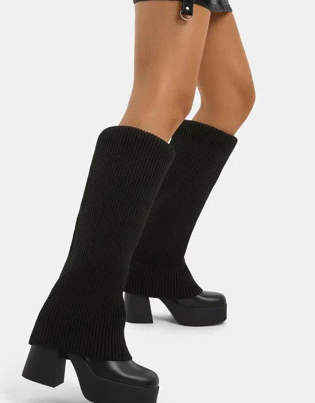 Raffaella – Chunky sole – Bold platform boots-10174701470023-Ivory Ombre