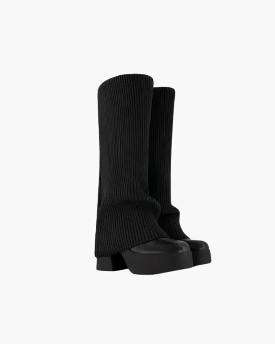 Raffaella – Chunky sole – Bold platform boots-10174701470023-Ivory Ombre