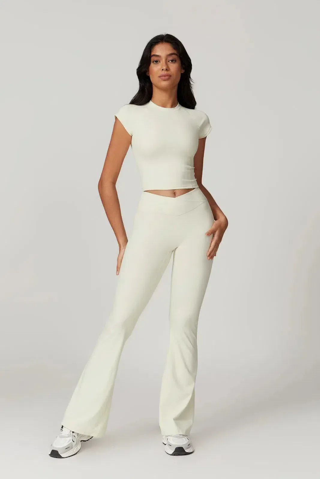 Regina – Cropped top – Top & leggings set-10174789091655-Ivory Ombre
