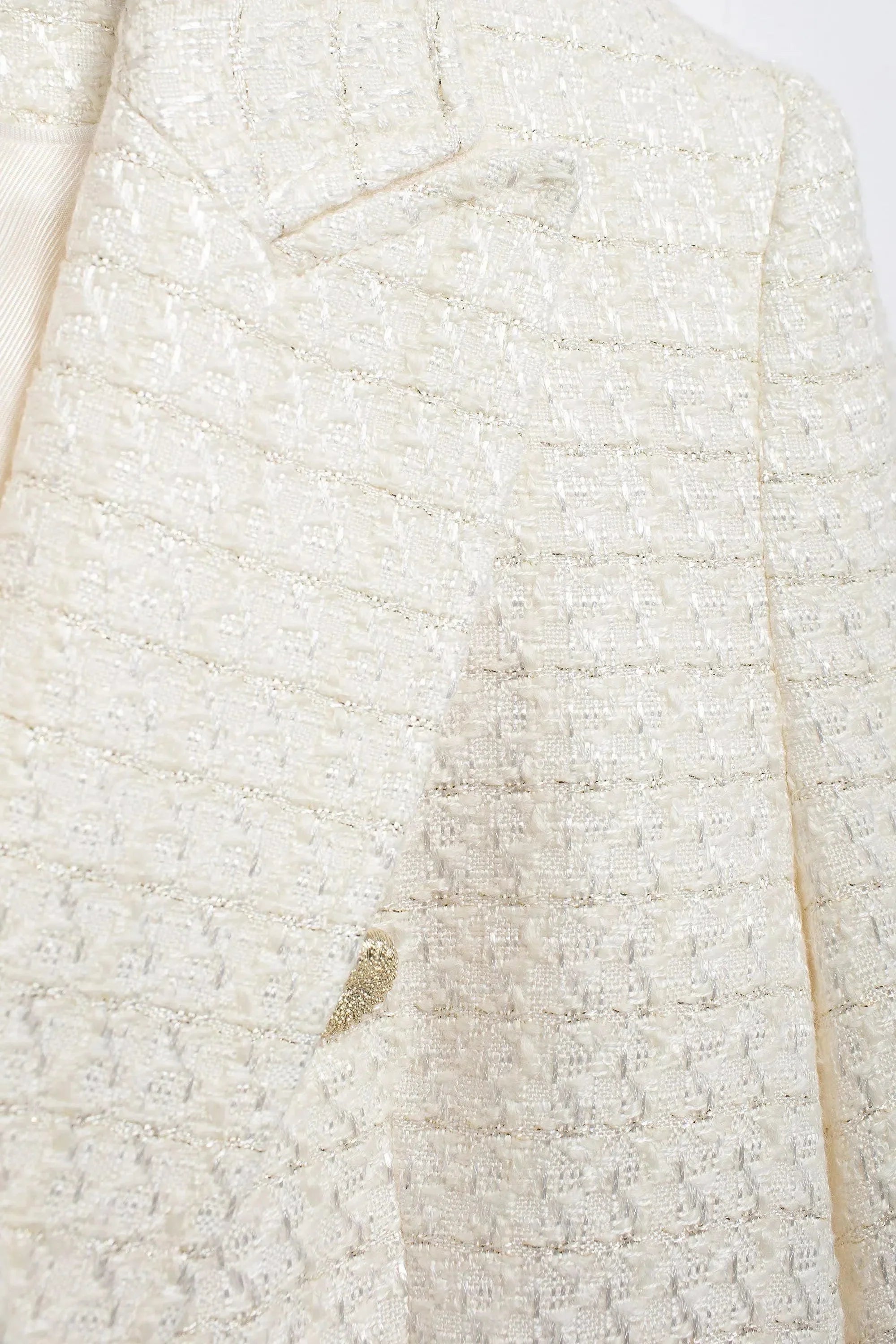 Renelle – French tweed – Blazer-10174773494087-Ivory Ombre