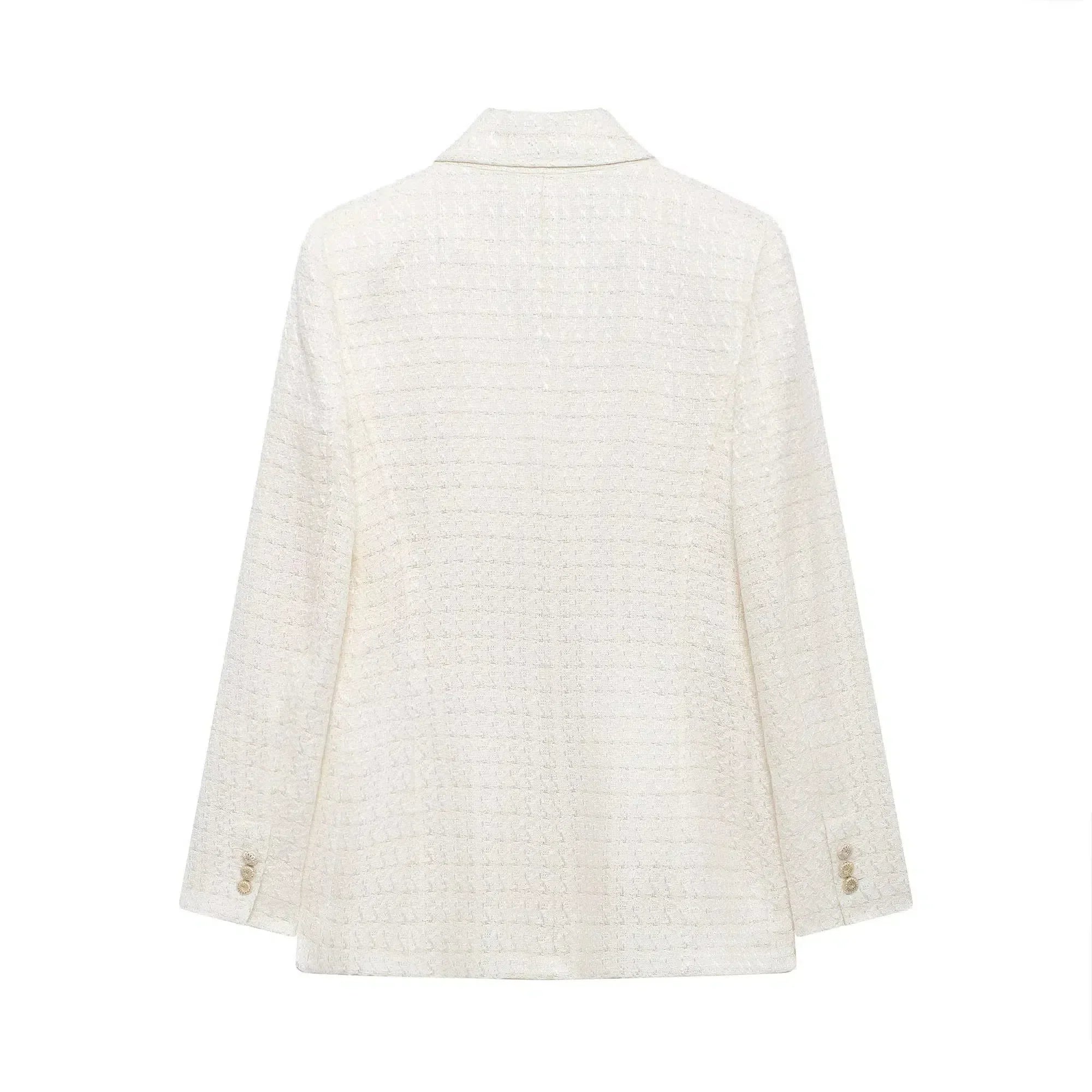 Renelle – French tweed – Blazer-10174773494087-Ivory Ombre