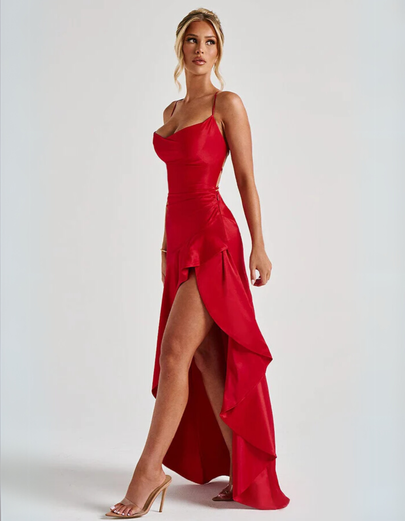 Rosavelle – Draped ruffle detail – Evening gown-10174848270663-Ivory Ombre
