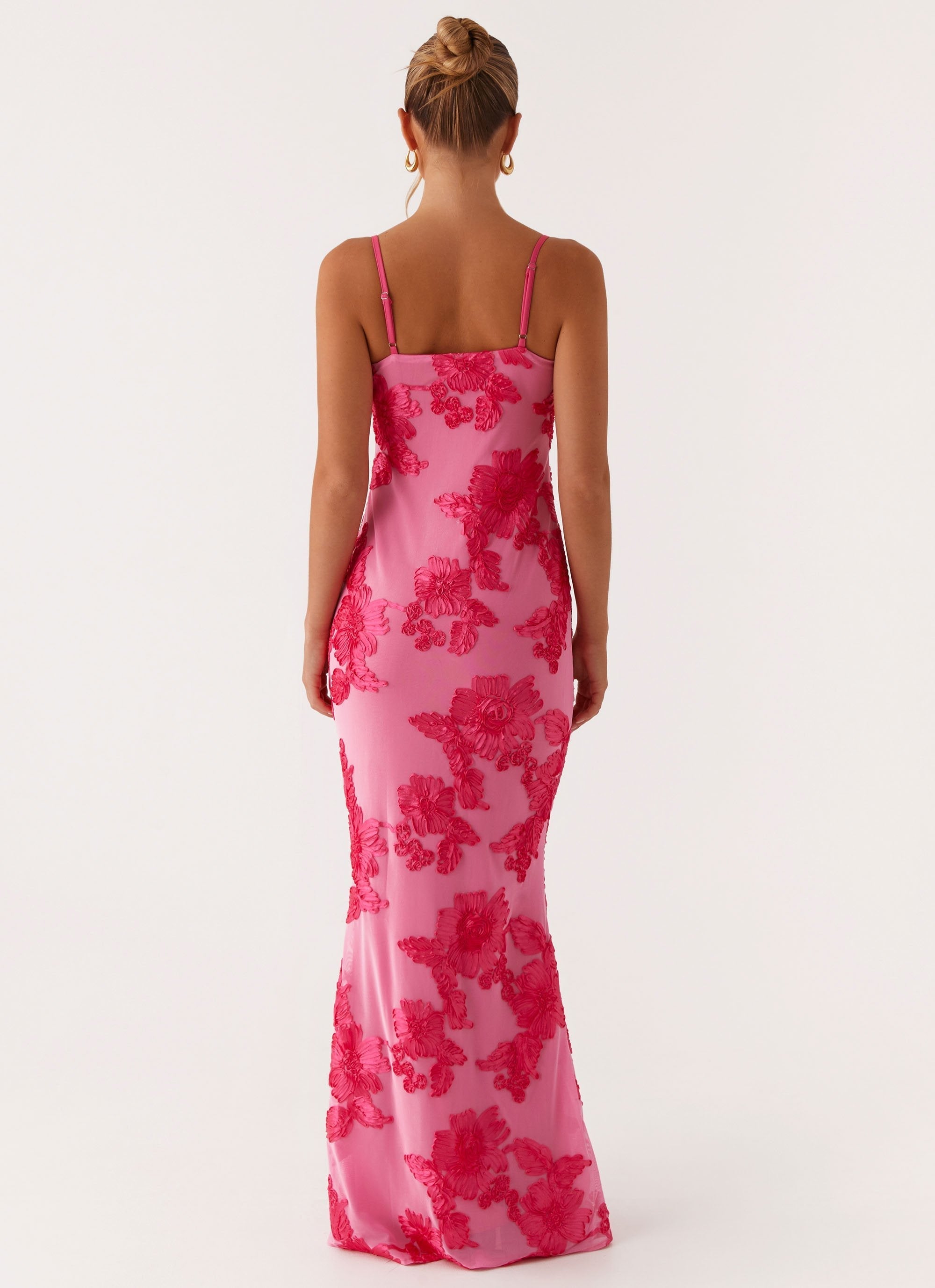 Roselène – Sweetheart bloom – Maxi mesh dress-10174848008519-Ivory Ombre