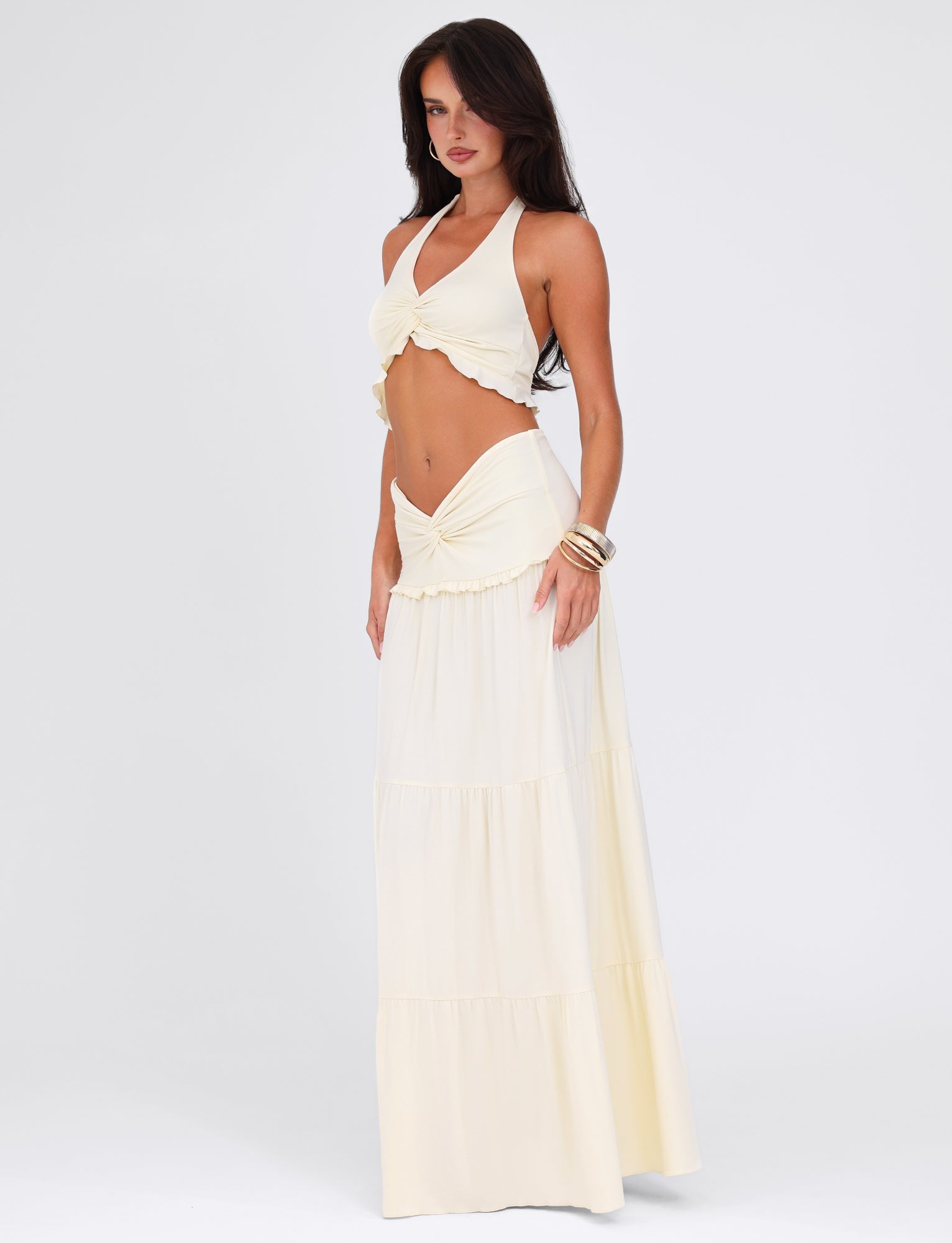 Roselina – Twist-front detail – Co-ord set-10183327416647-Ivory Ombre