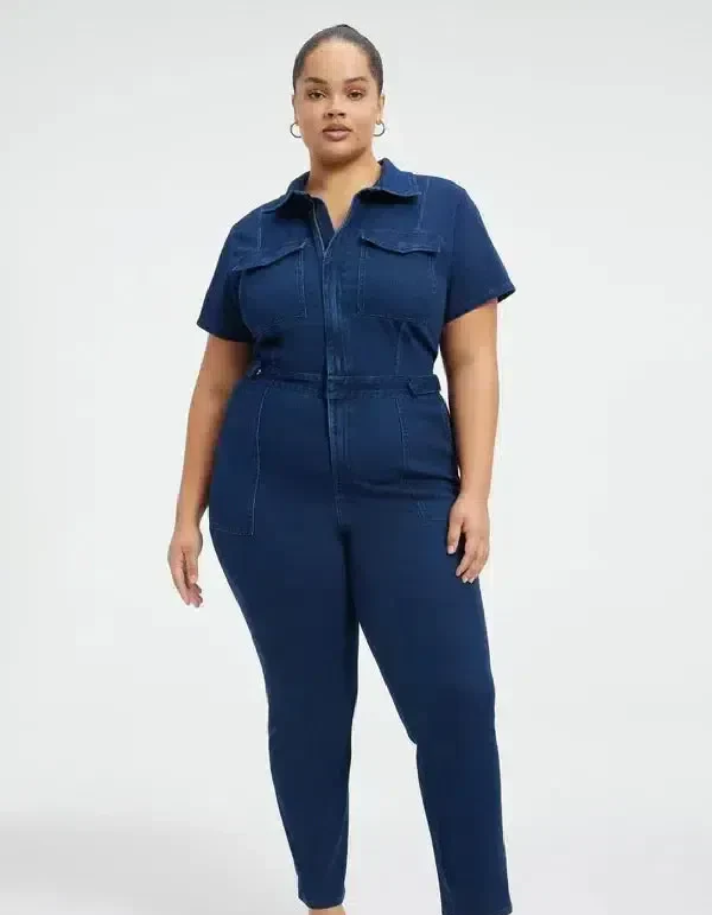 Sancia – Sleek silhouette – Denim jumpsuit-10174843781447-Ivory Ombre