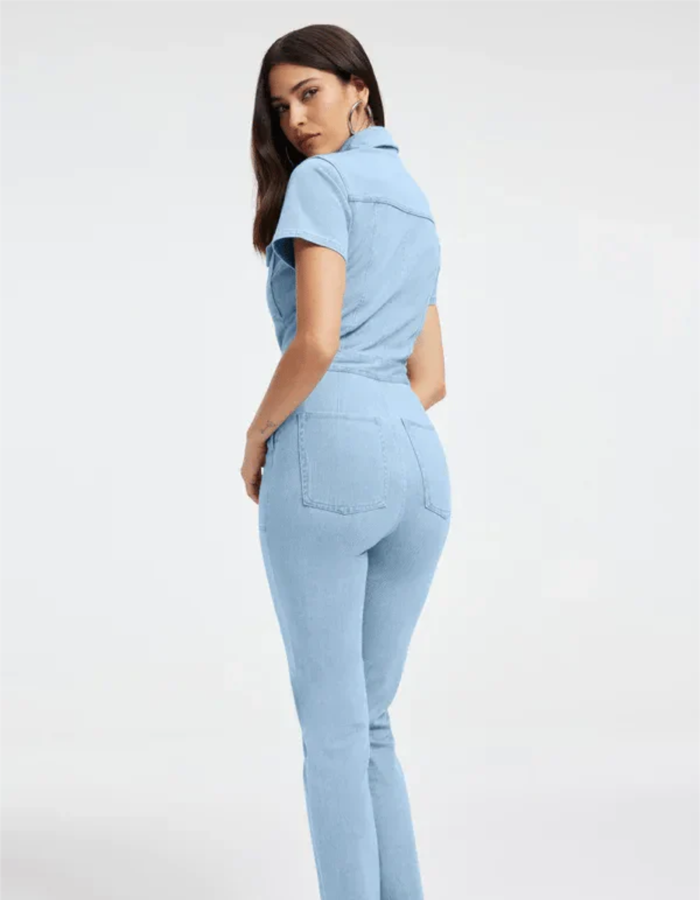 Sancia – Sleek silhouette – Denim jumpsuit-10174843781447-Ivory Ombre