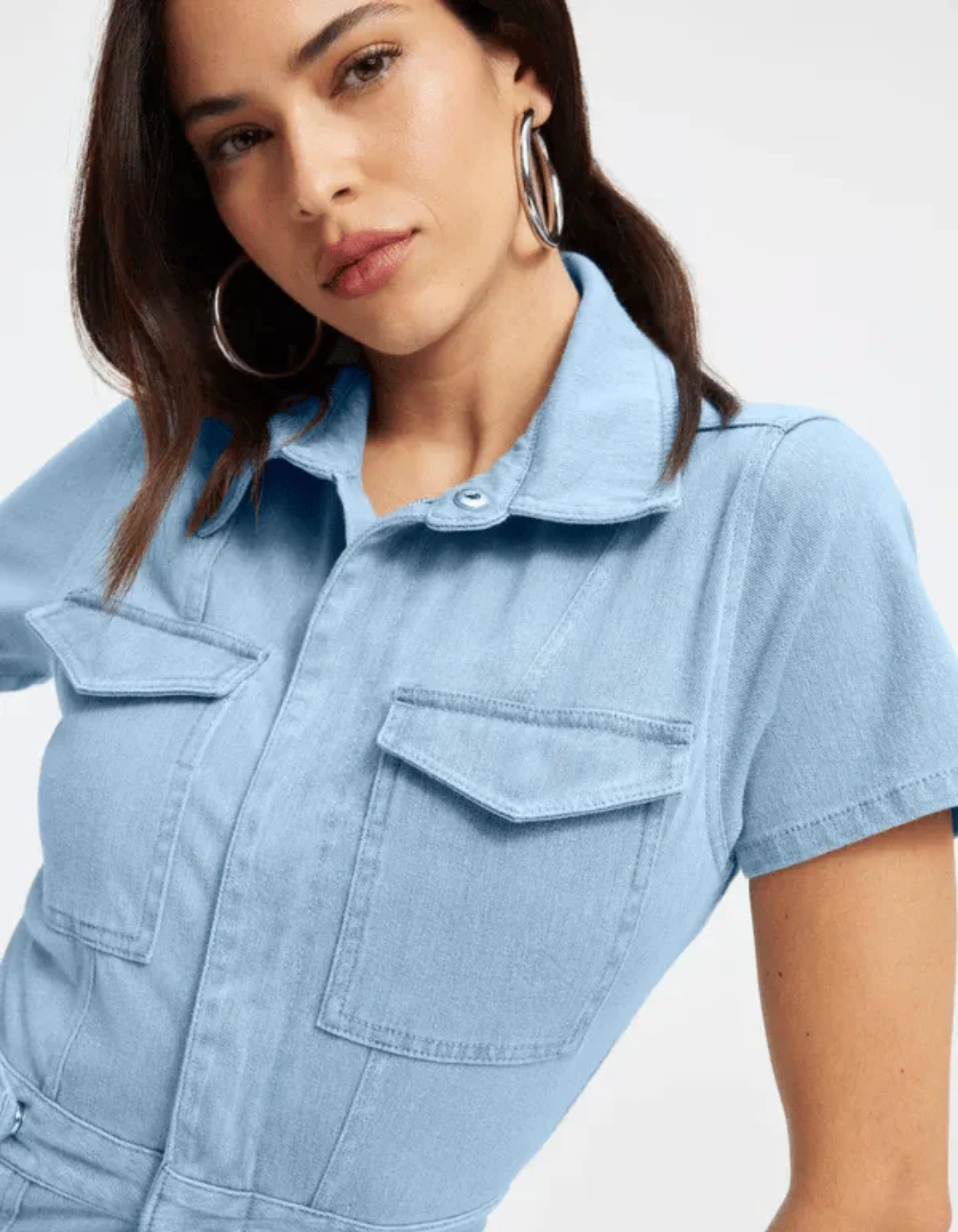 Sancia – Sleek silhouette – Denim jumpsuit-10174843781447-Ivory Ombre