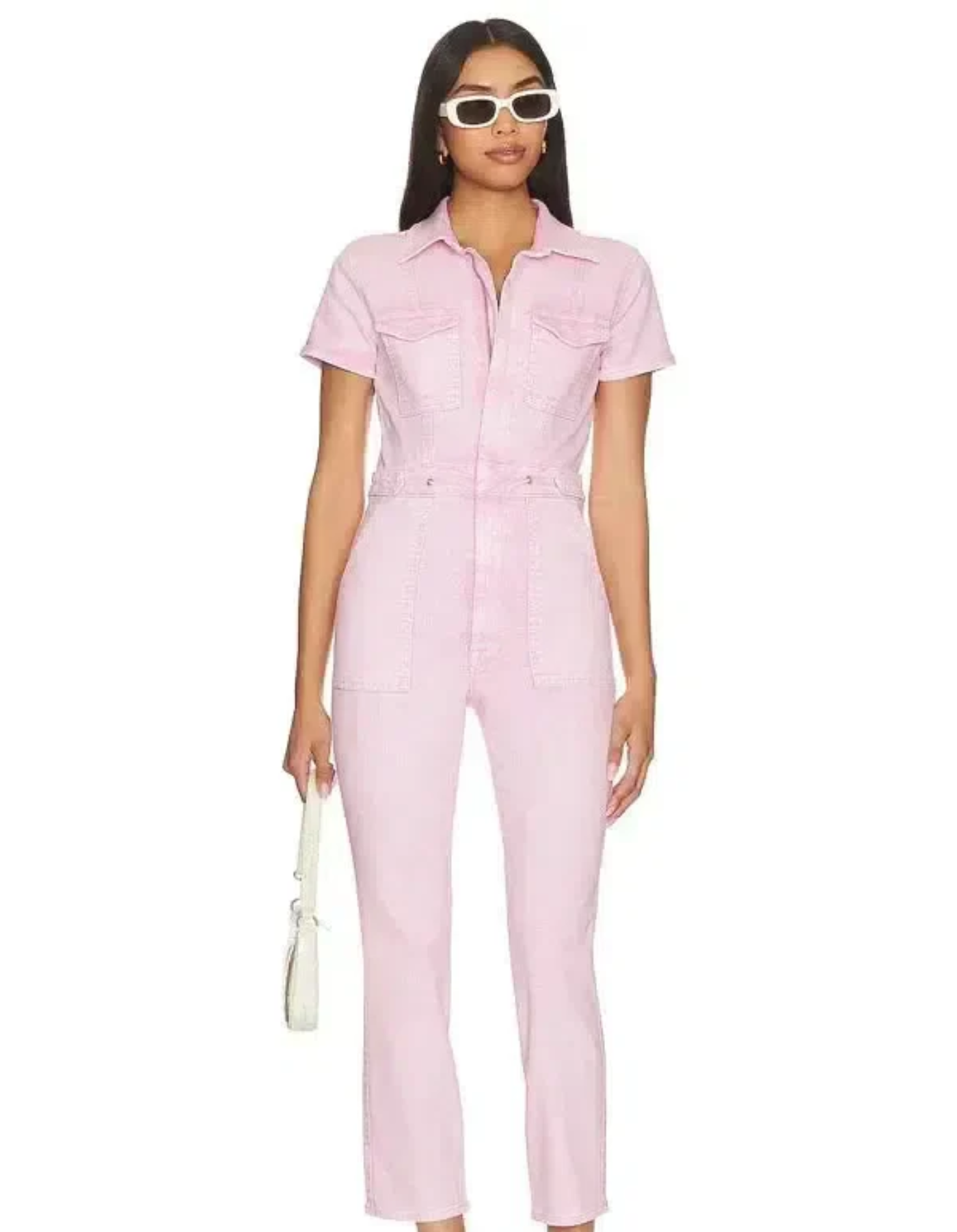 Sancia – Sleek silhouette – Denim jumpsuit-10174843781447-Ivory Ombre