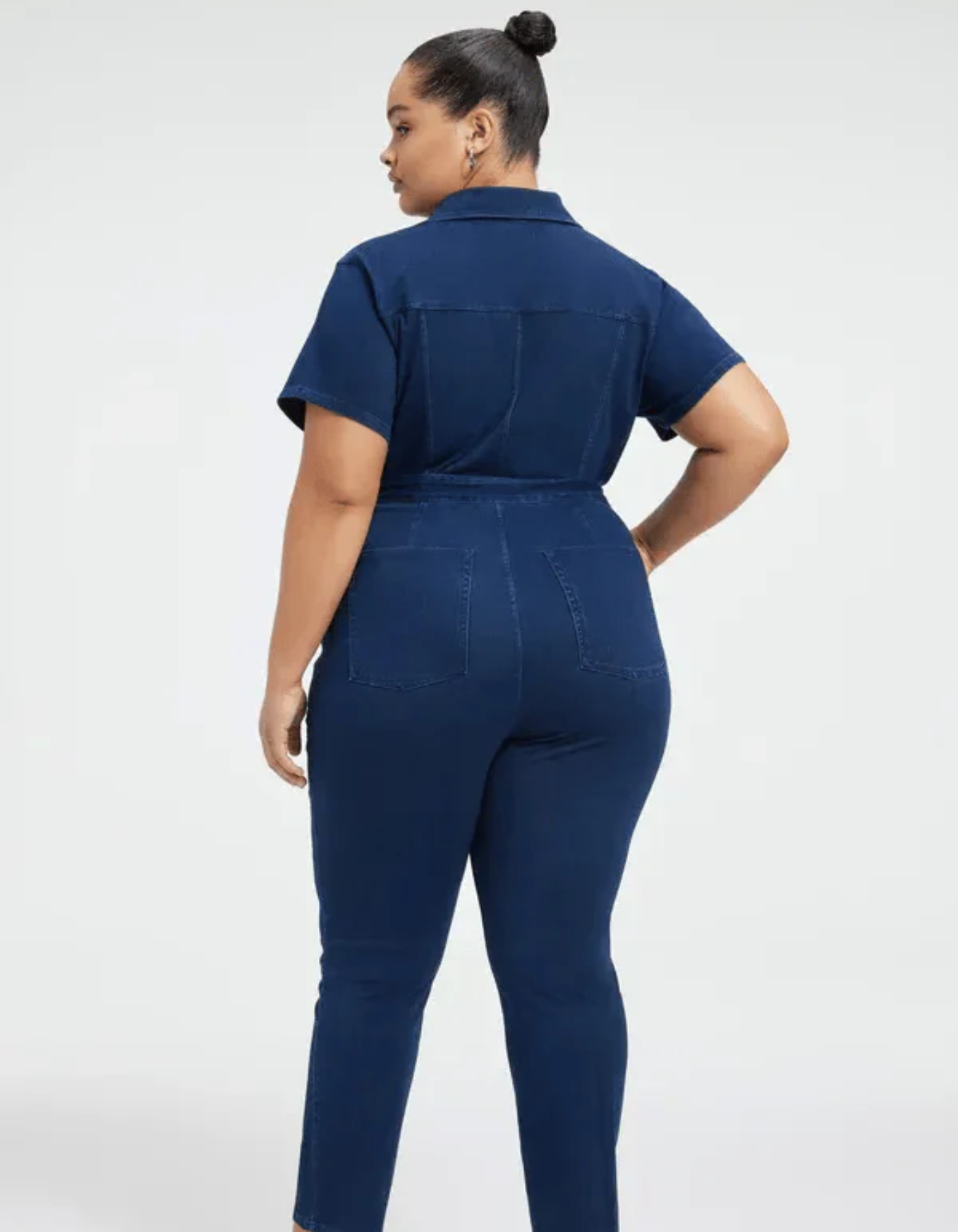Sancia – Sleek silhouette – Denim jumpsuit-10174843781447-Ivory Ombre