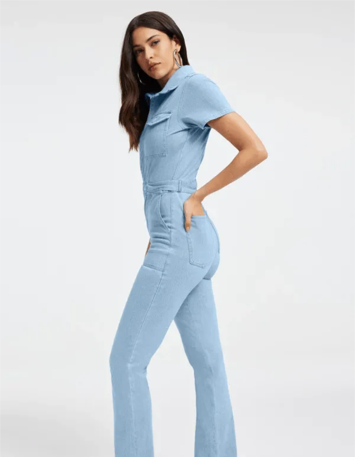 Sancia – Sleek silhouette – Denim jumpsuit-10174843781447-Ivory Ombre