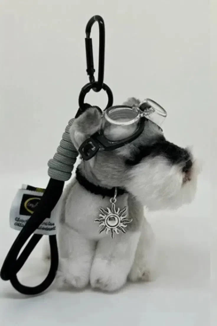 Schnauzer Aviator – Playful design – Bag charm-10174676730183-Ivory Ombre