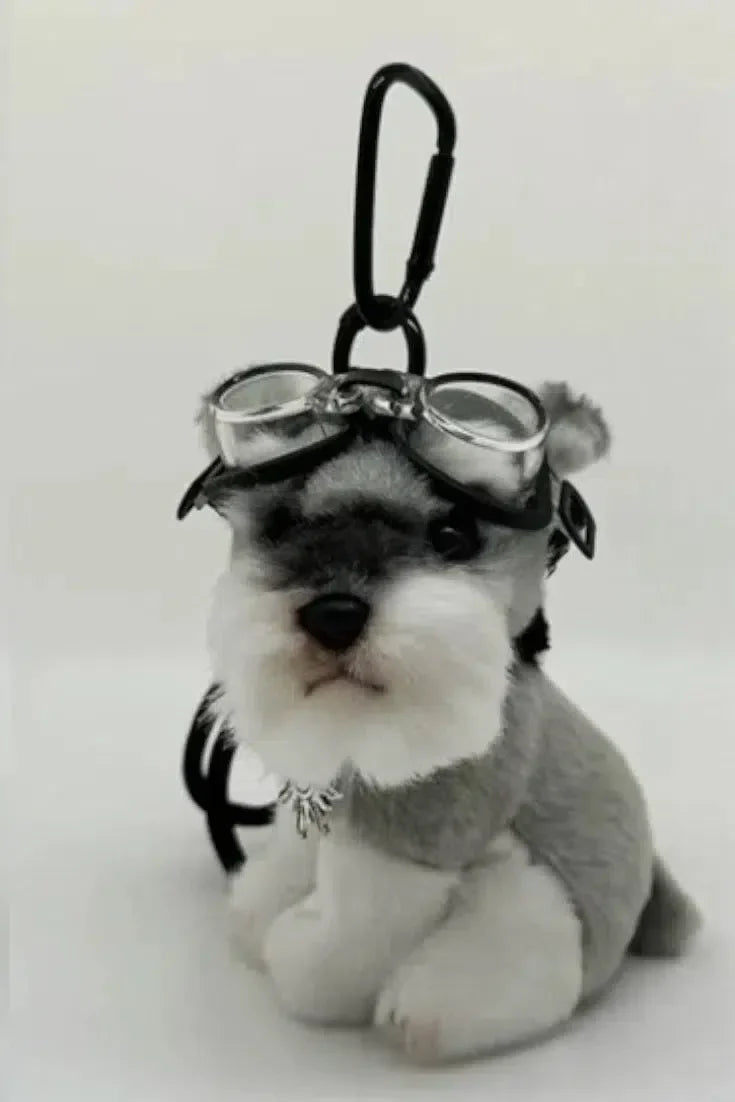 Schnauzer Aviator – Playful design – Bag charm-10174676730183-Ivory Ombre