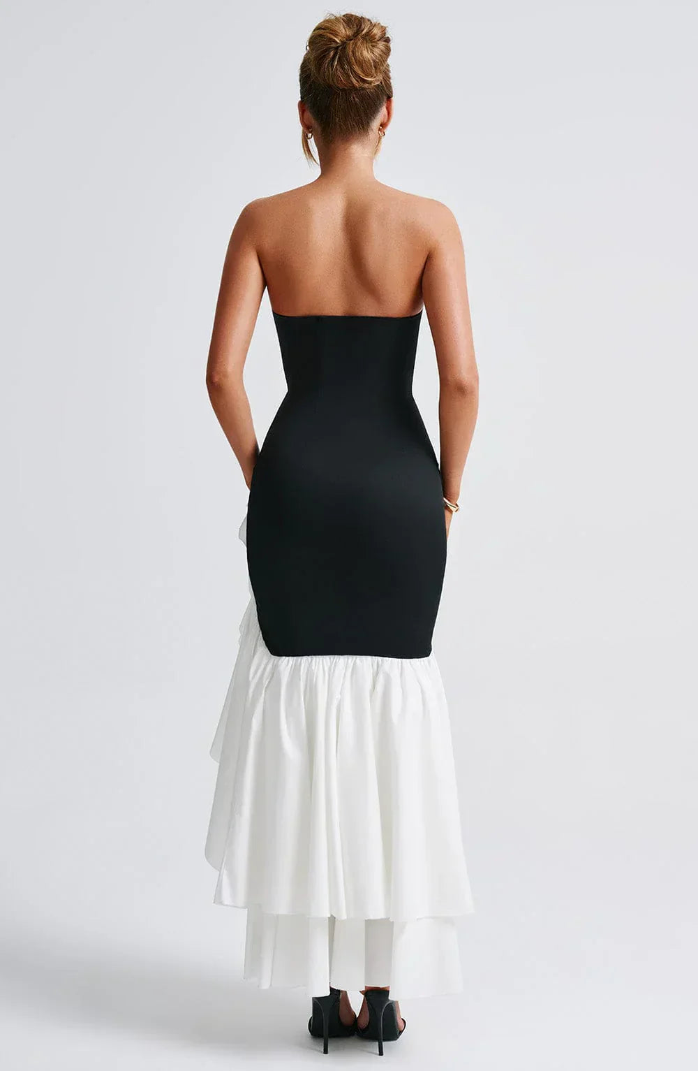 Seraphinae – Strapless ruffle – Evening dress-10195576586567-Ivory Ombre
